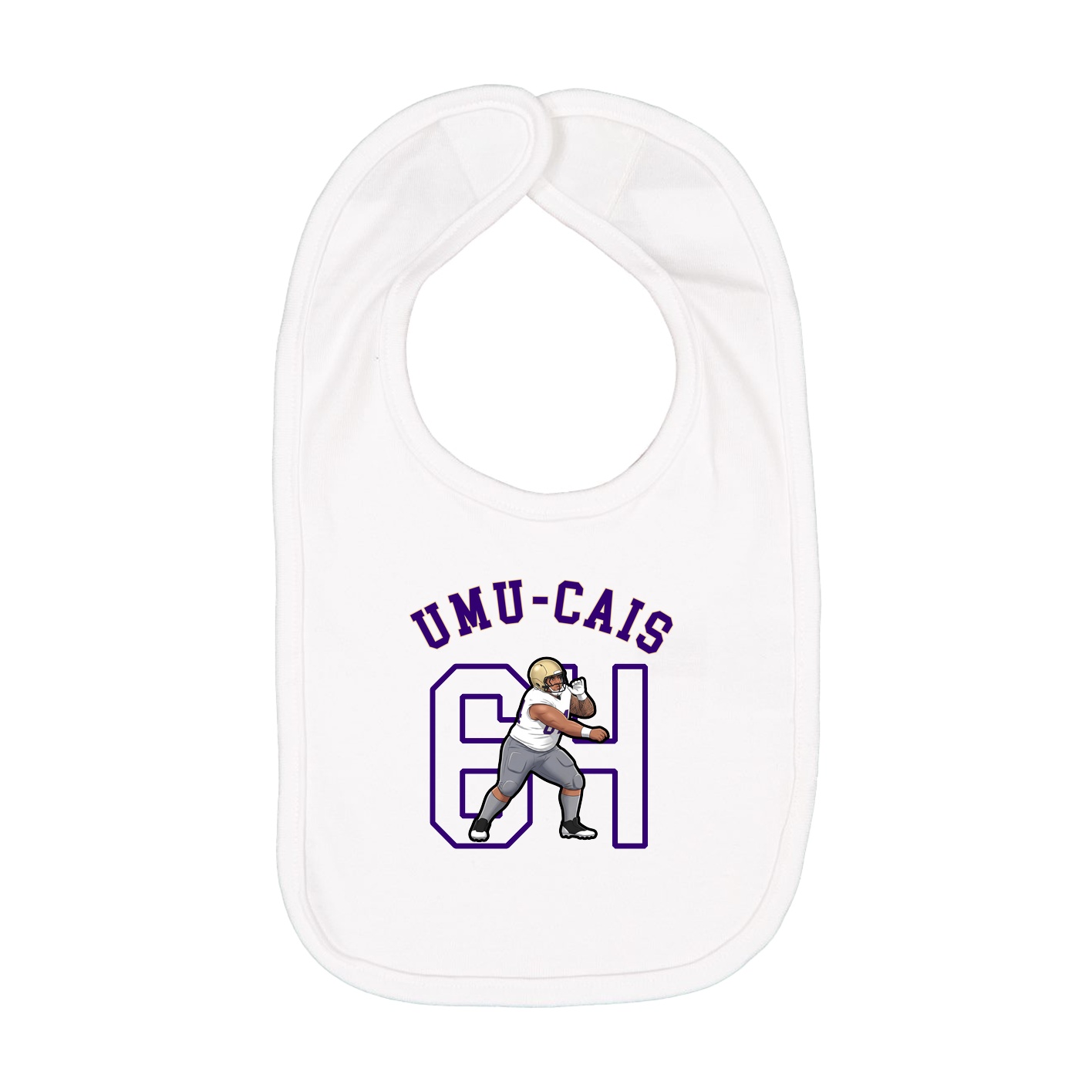 Infant Bib — Shirsey Arch in White