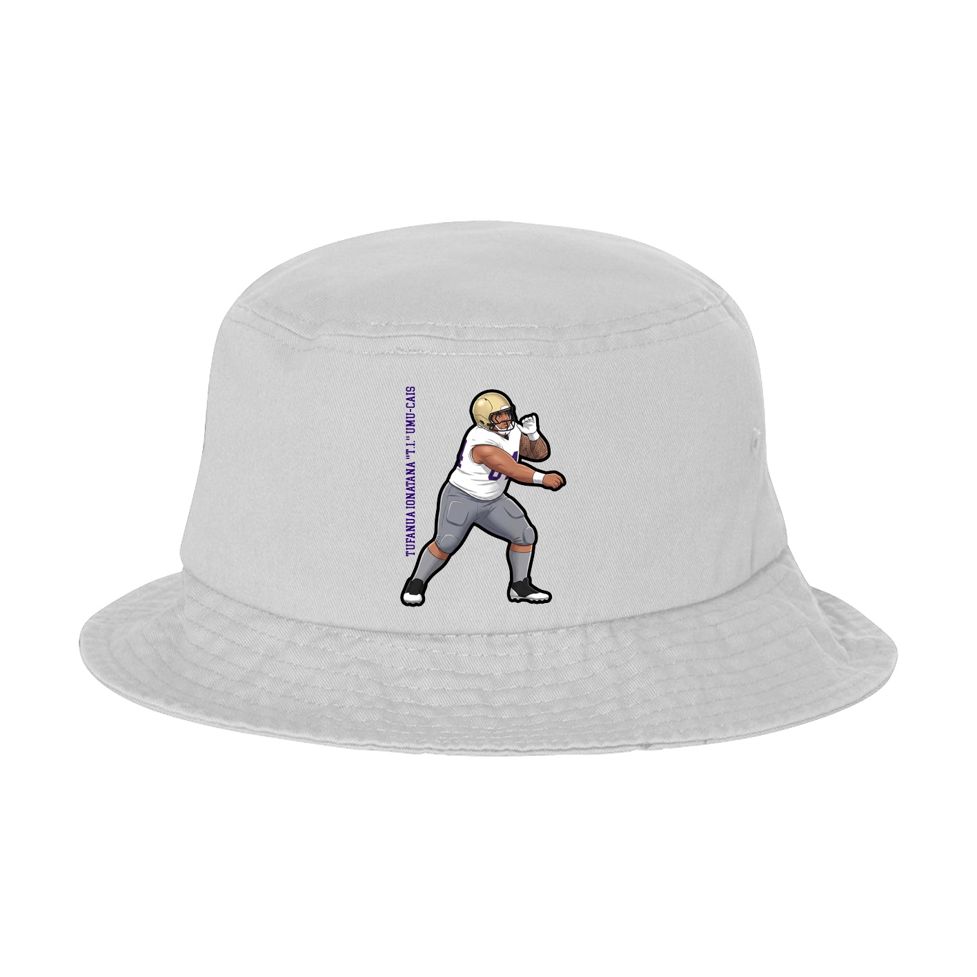 Bucket Cap — Name Vertical in White