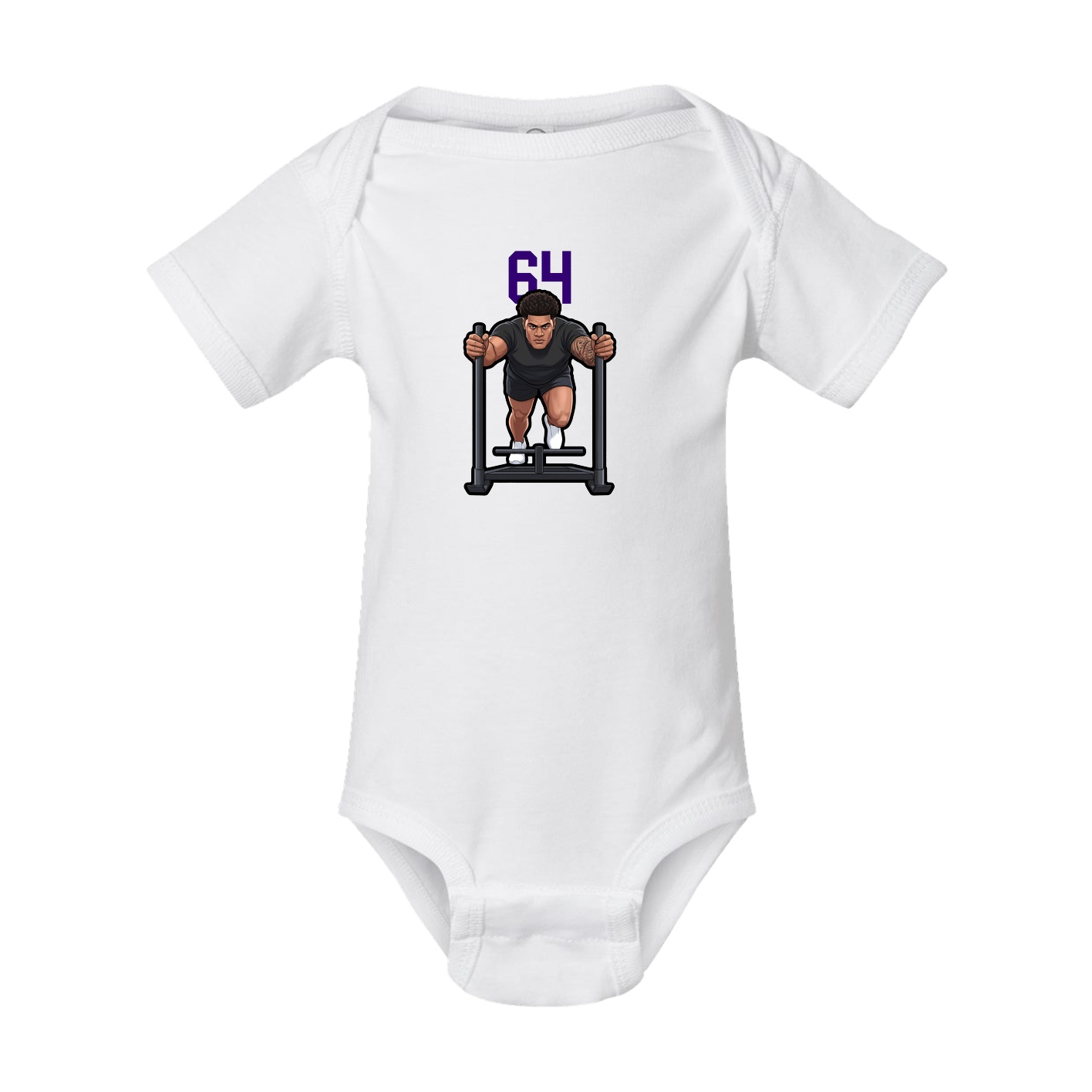 Baby Onesie — Number Top in White