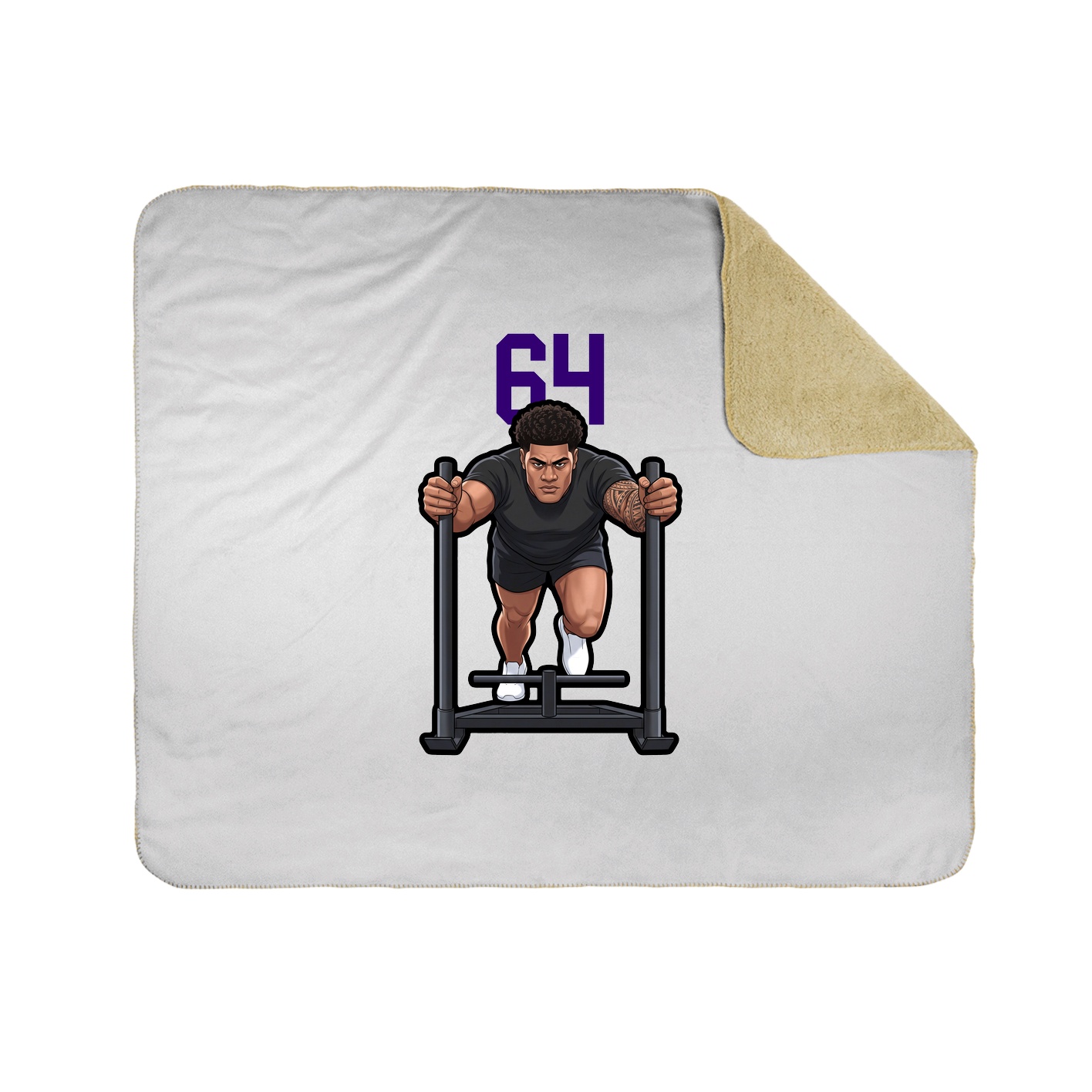 Throw Blanket — Number Top in White