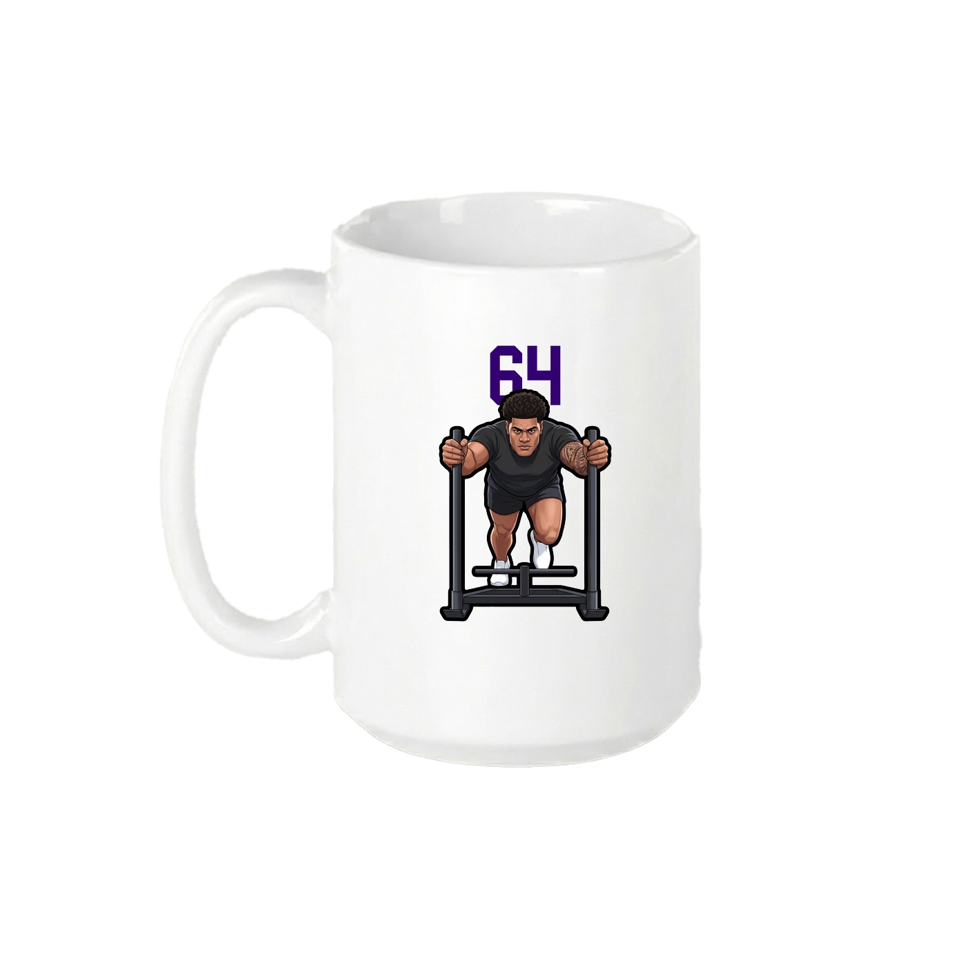 15oz Coffee Mug — Number Top in White