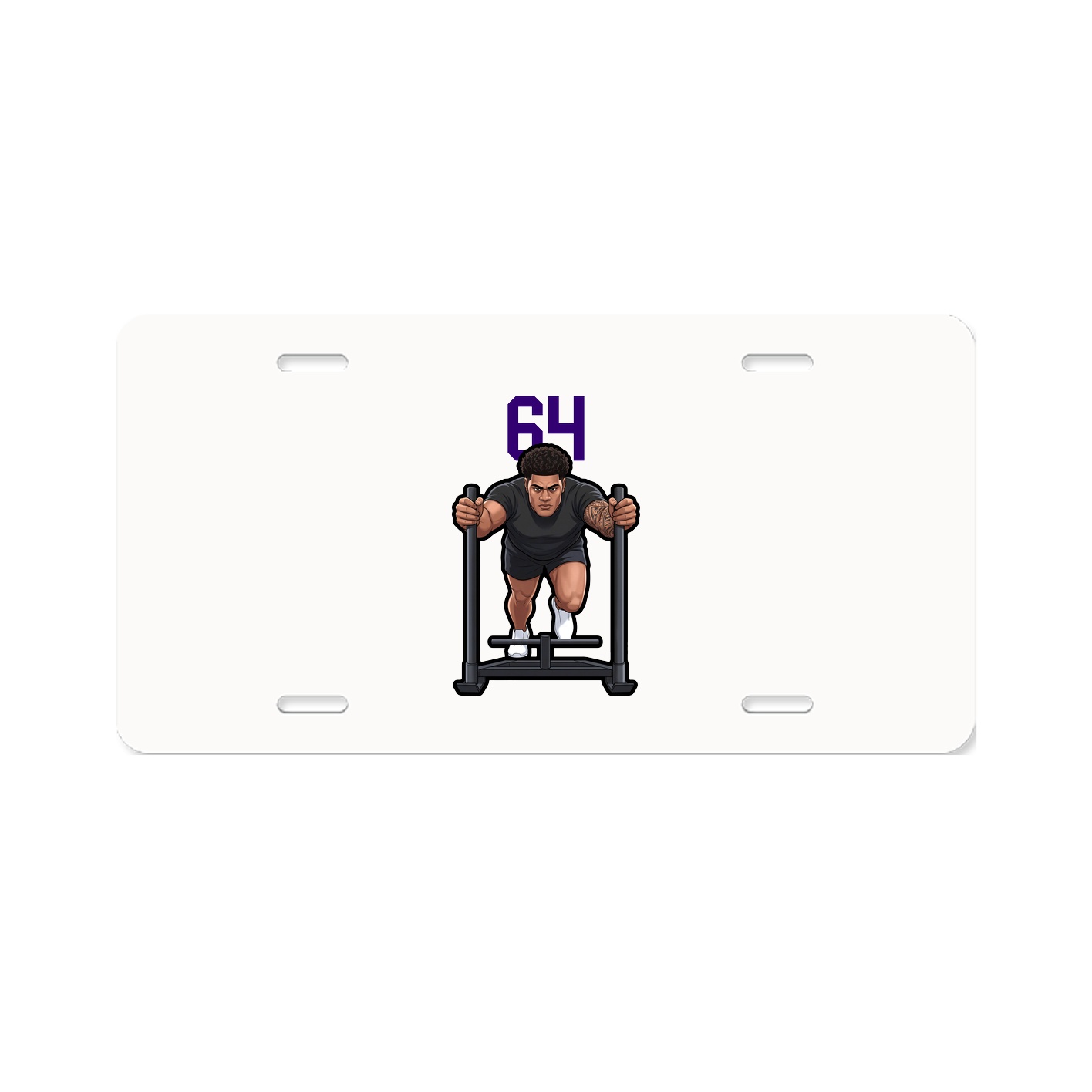 License Plate — Number Top in Classic