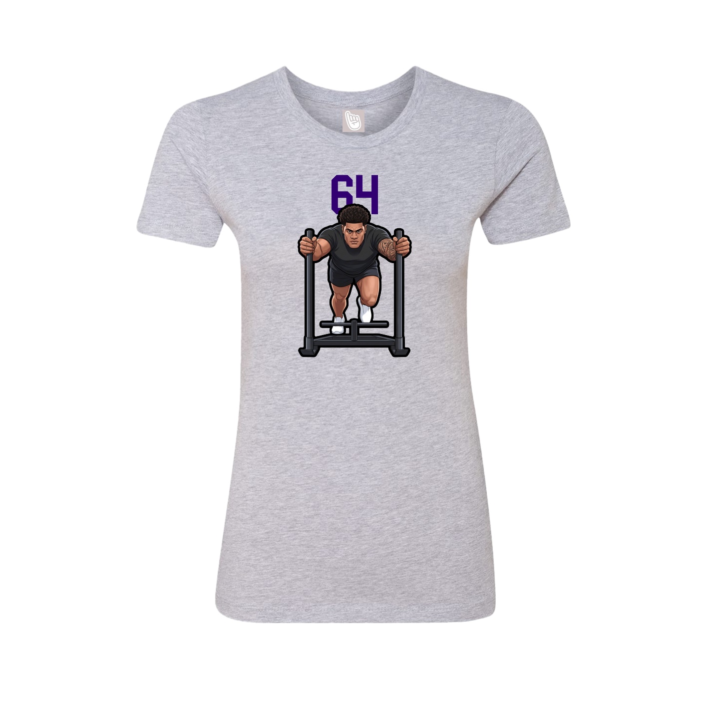 Womens Tee — Number Top in Grey