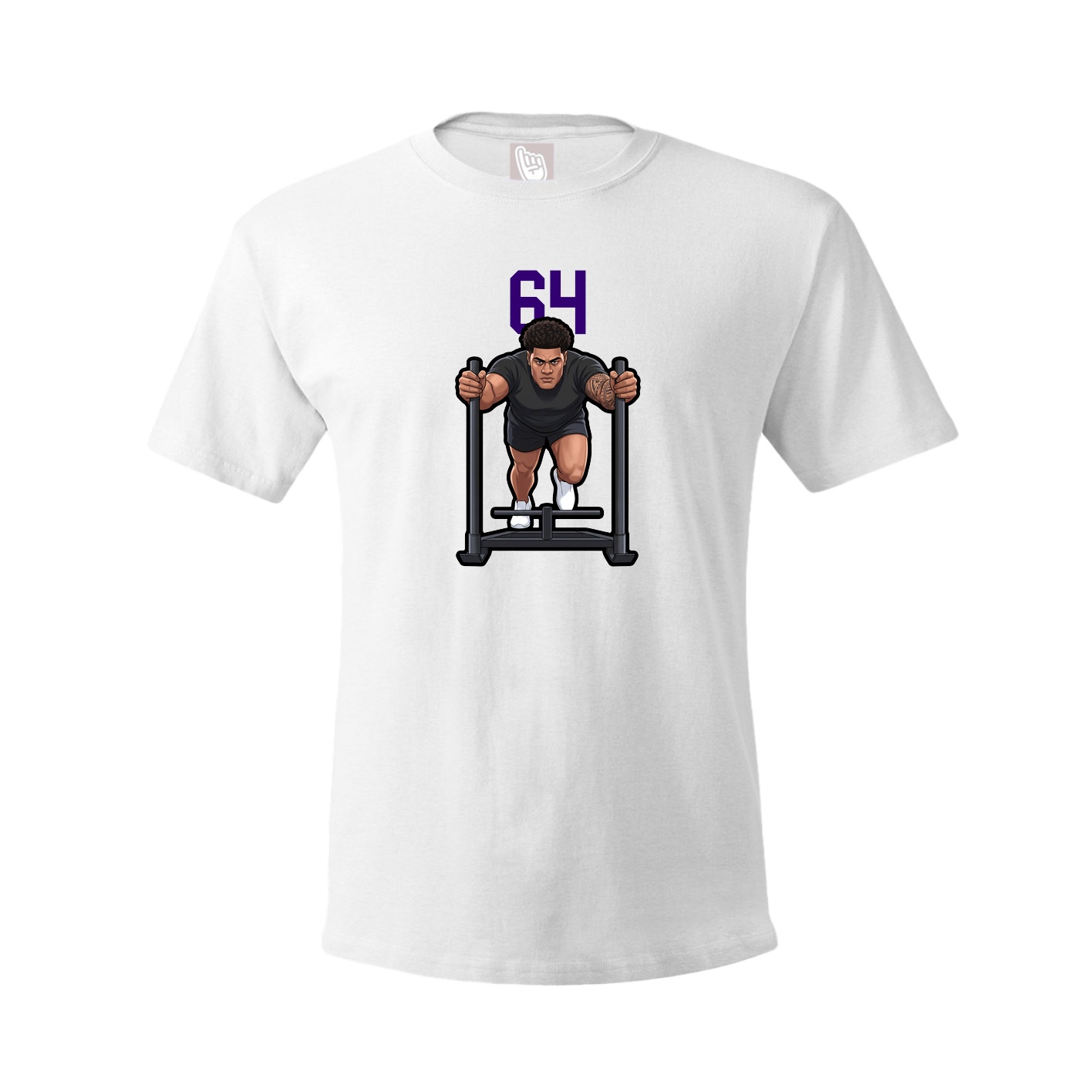 Youth Tee — Number Top in White