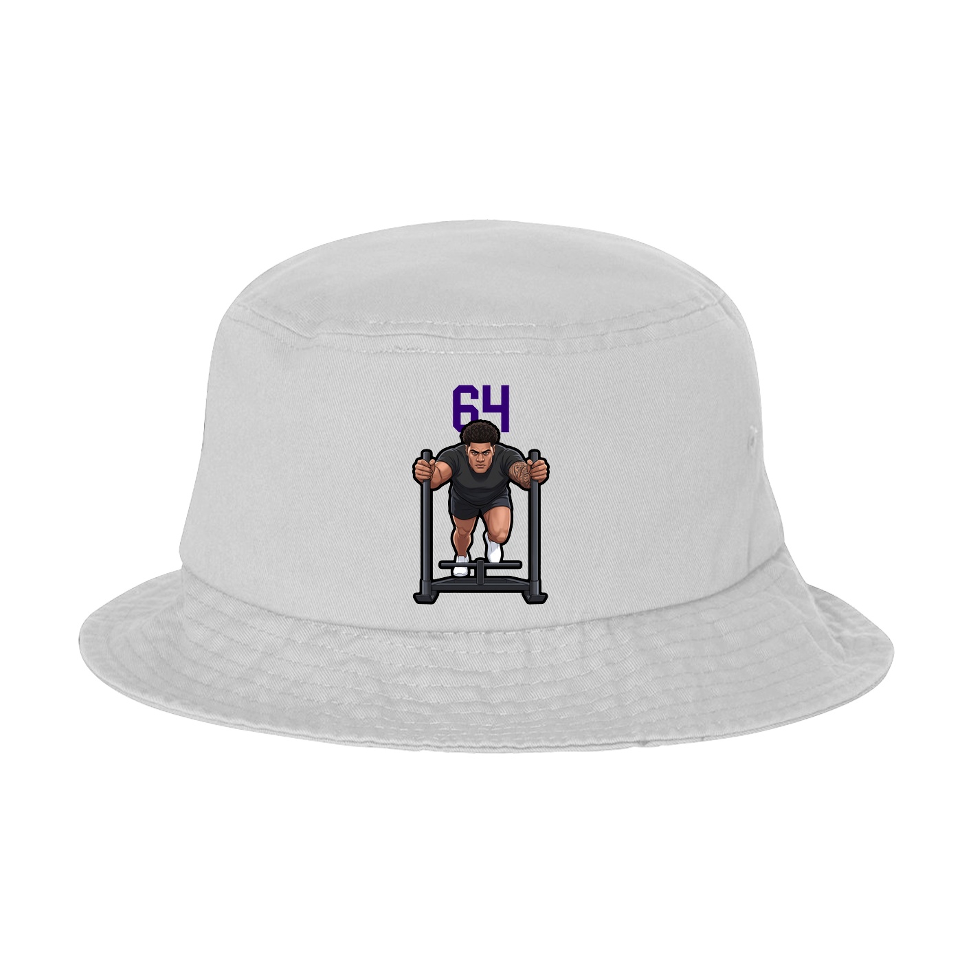 Bucket Cap — Number Top in White