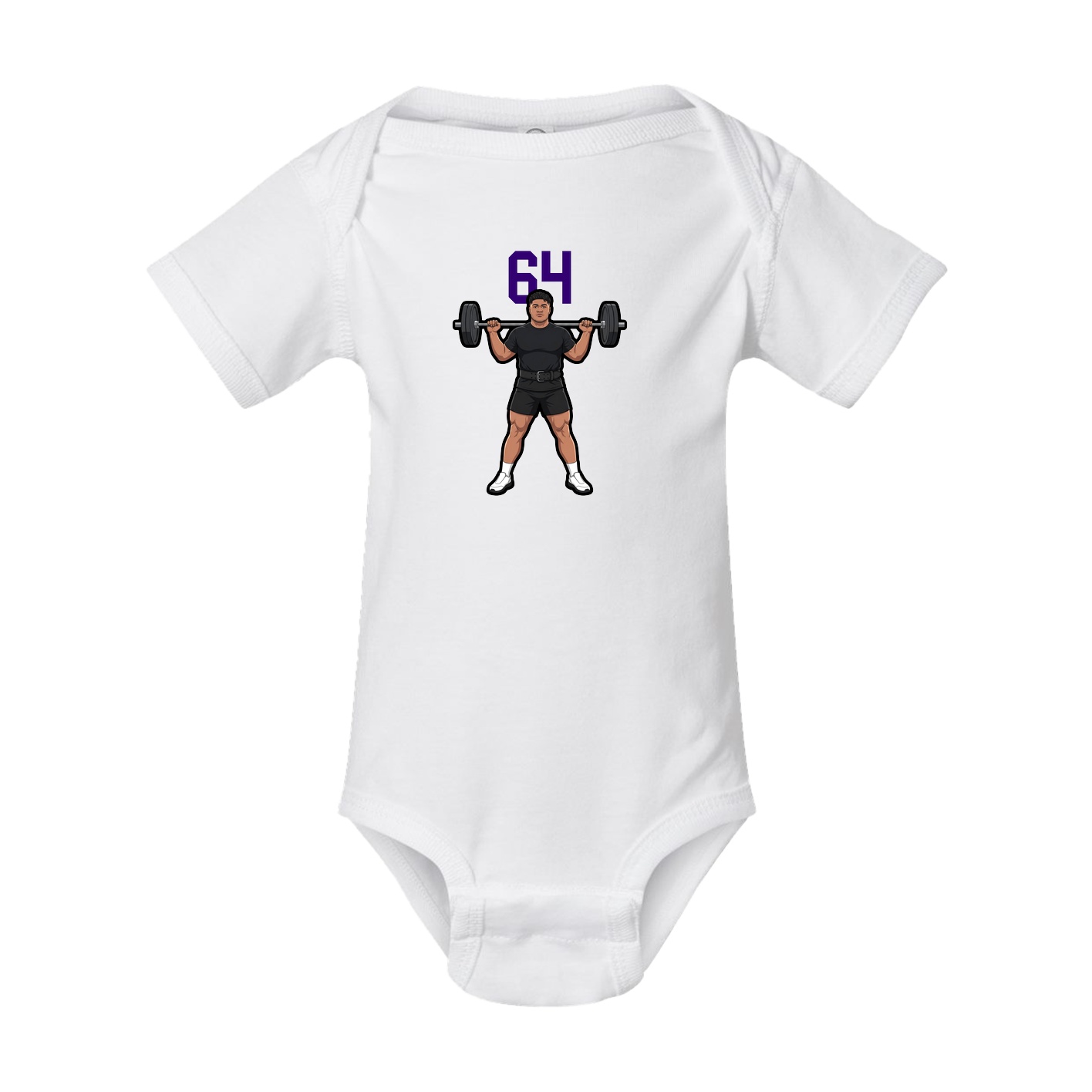 Baby Onesie — Number Top in White