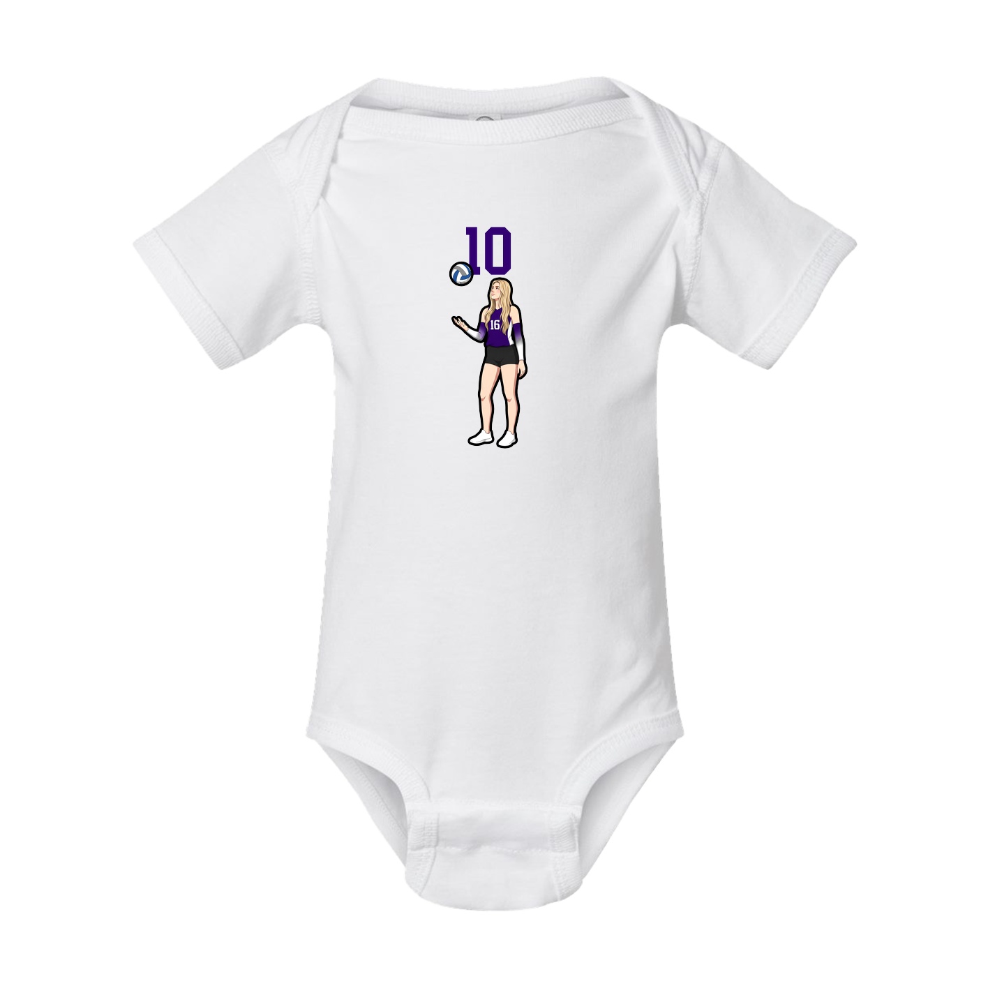 Baby Onesie — Number Top in White