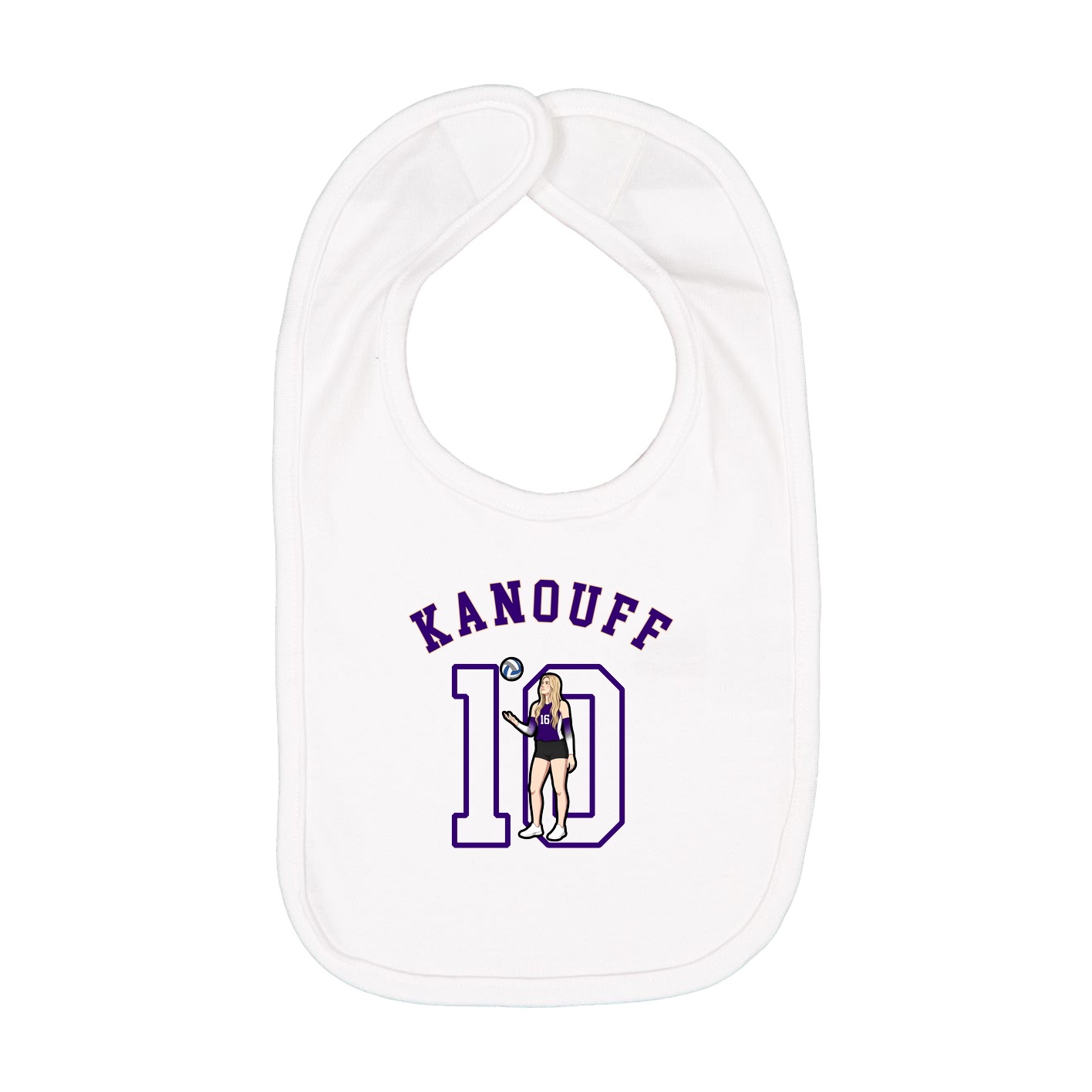 Infant Bib — Shirsey Arch in White