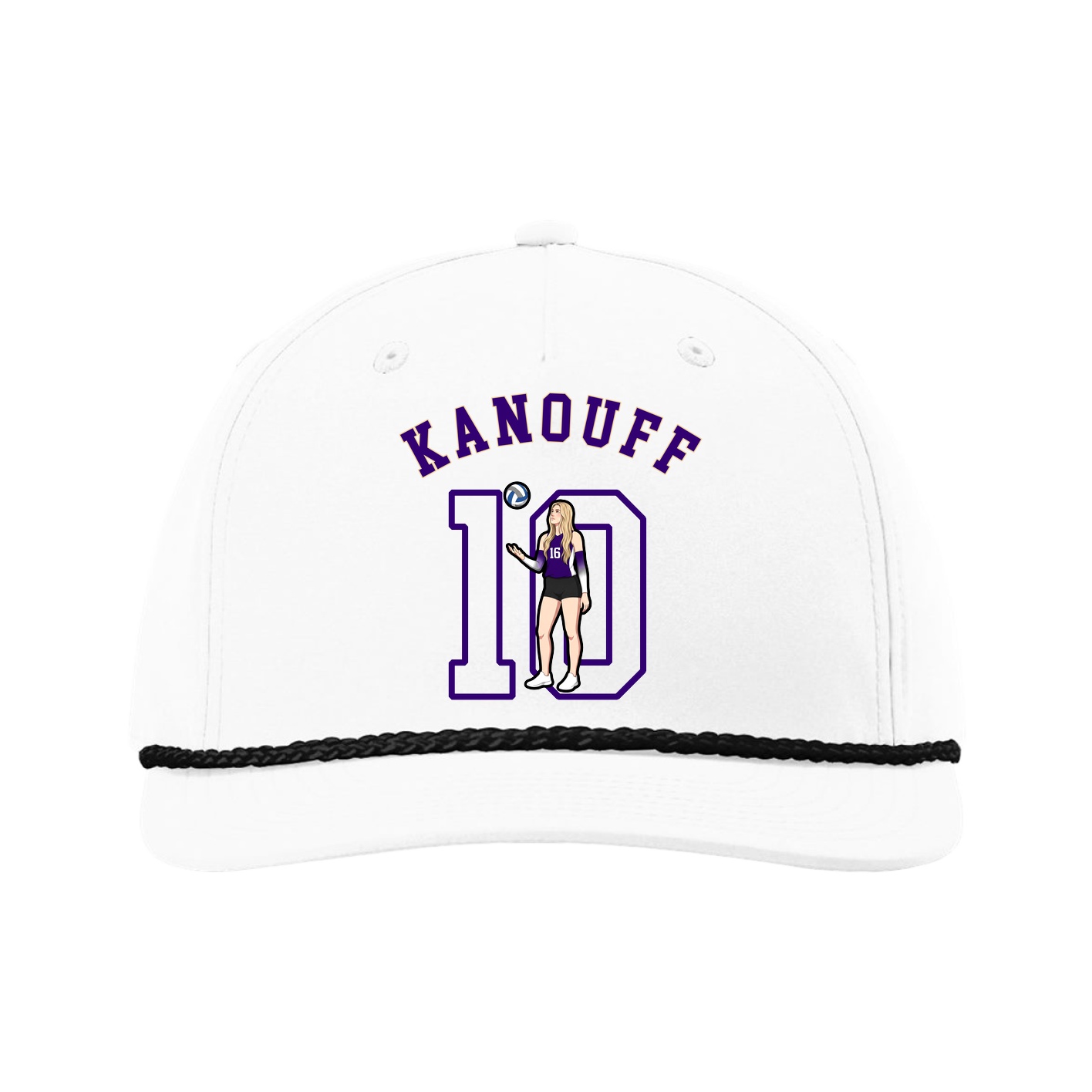 Five-Panel Classic Rope Cap — Shirsey Arch in White