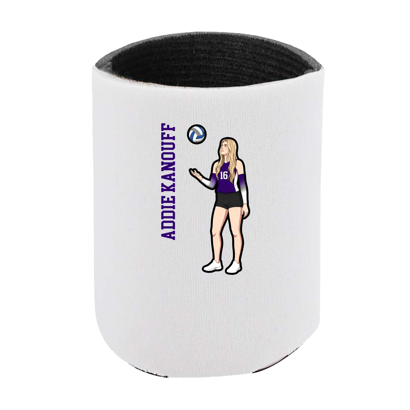Can Holder — Name Vertical in White