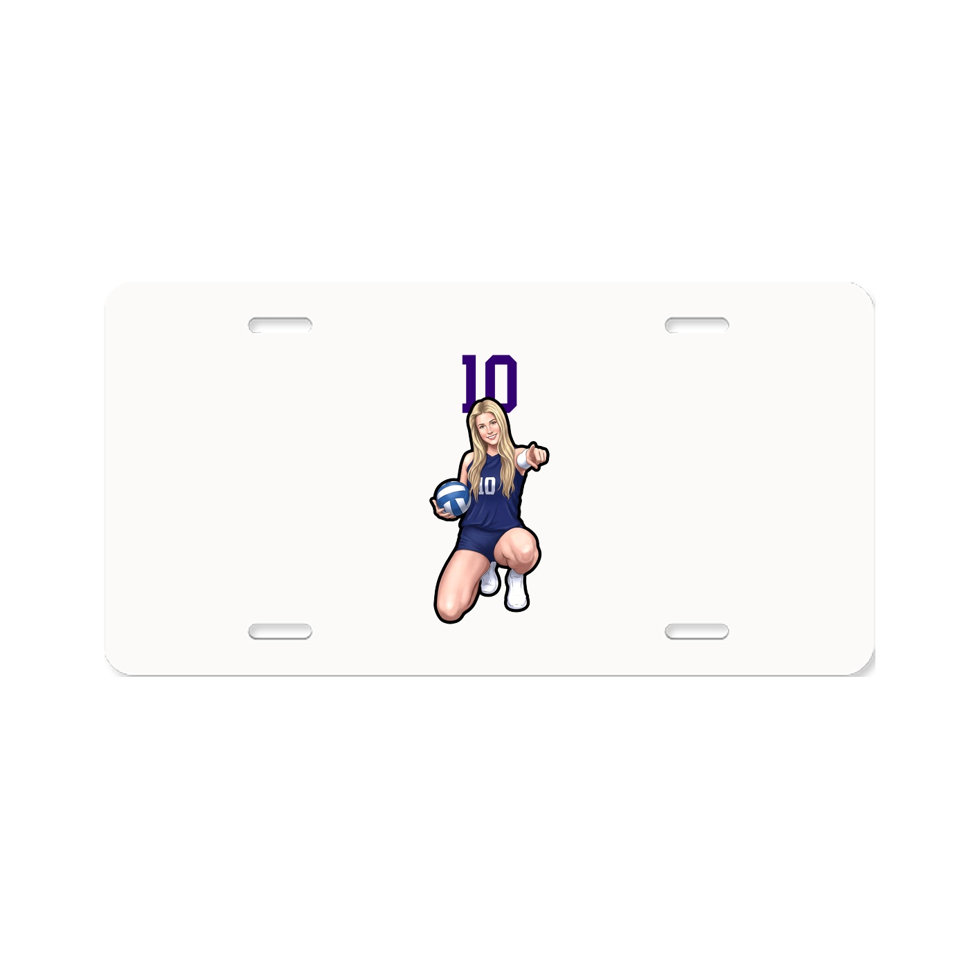 License Plate — Number Top in Classic