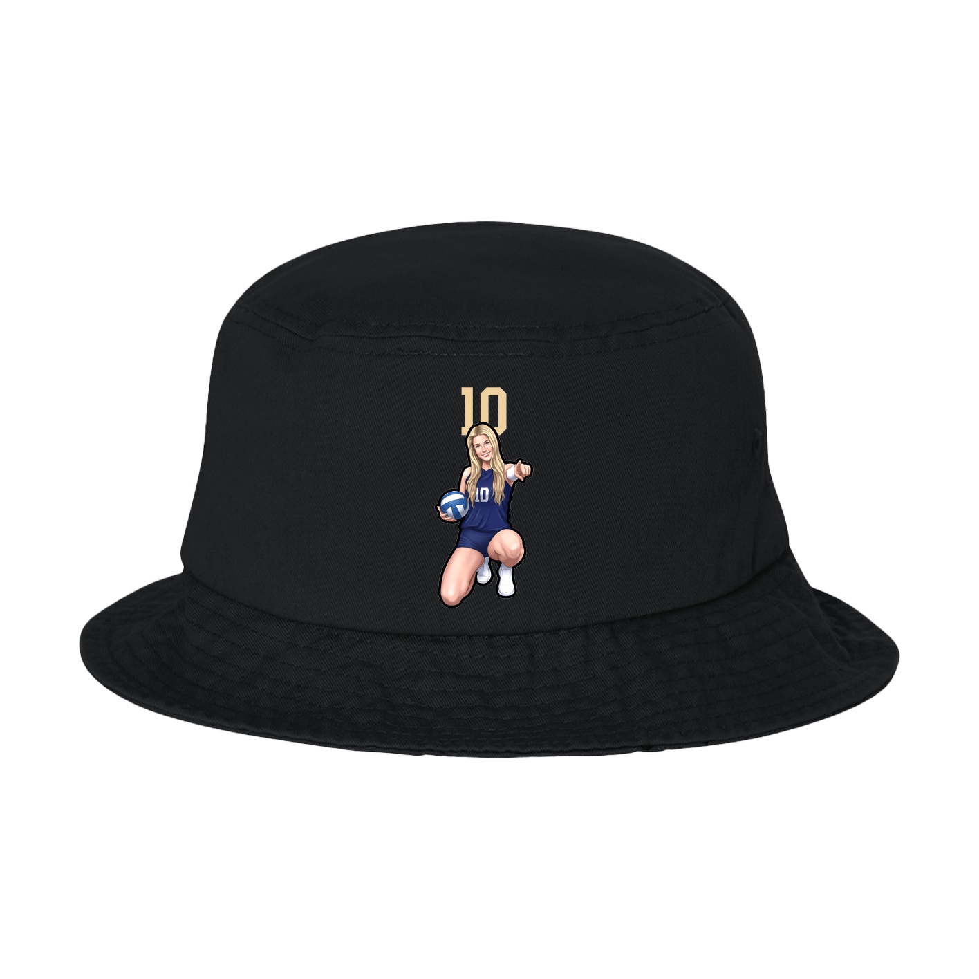 Bucket Cap — Number Top in Black