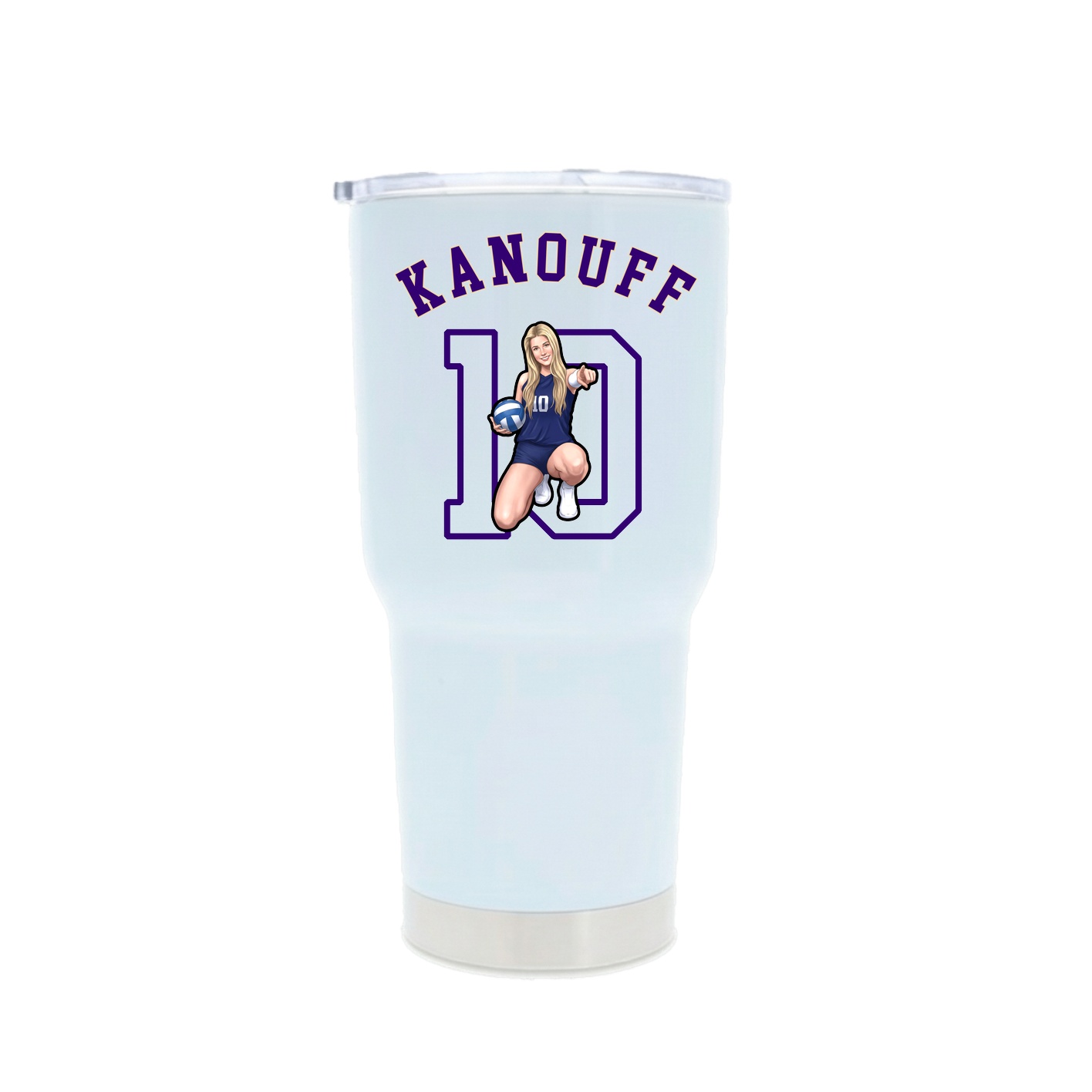 30oz Stainless Steel Tumbler — Shirsey Arch in White