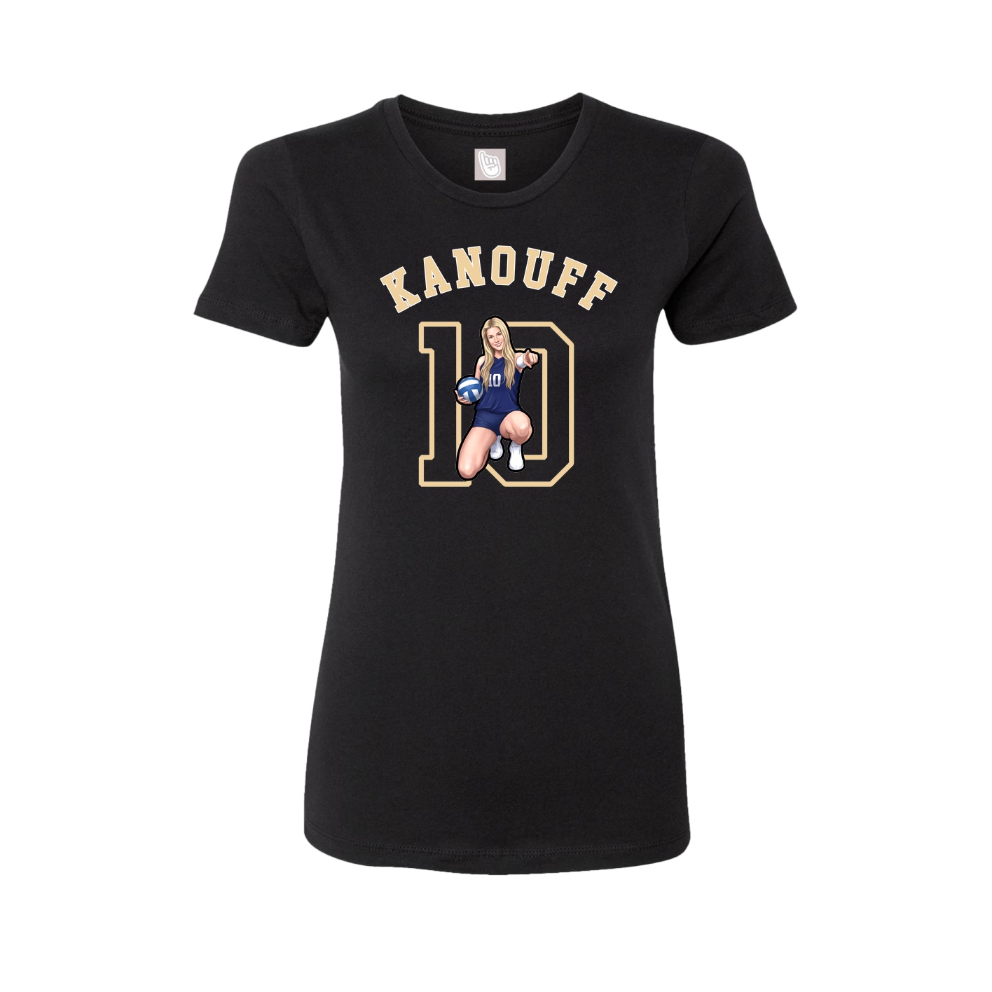 Fitted Women's Tee — Shirsey Arch in Black