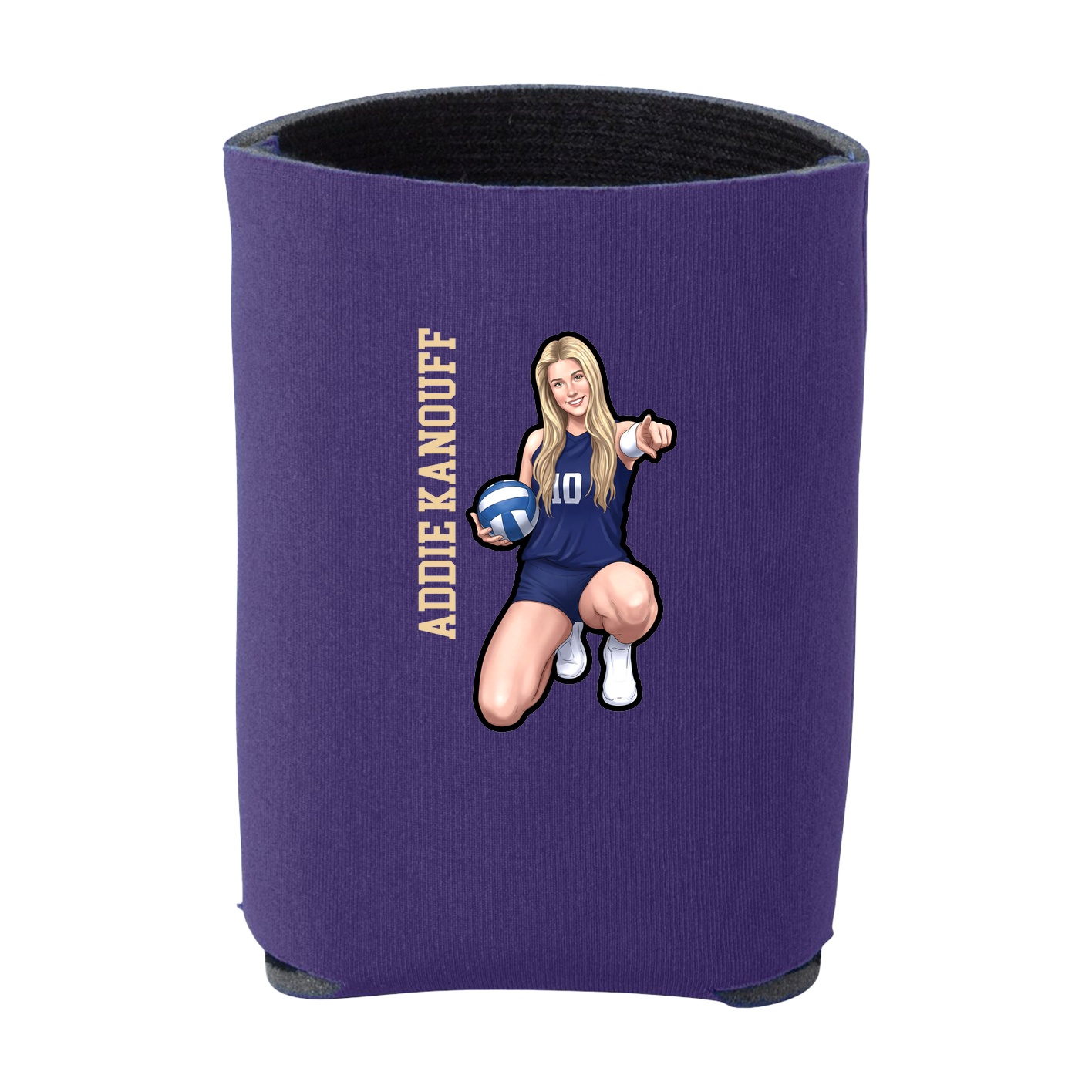 Can Holder — Name Vertical in Purple