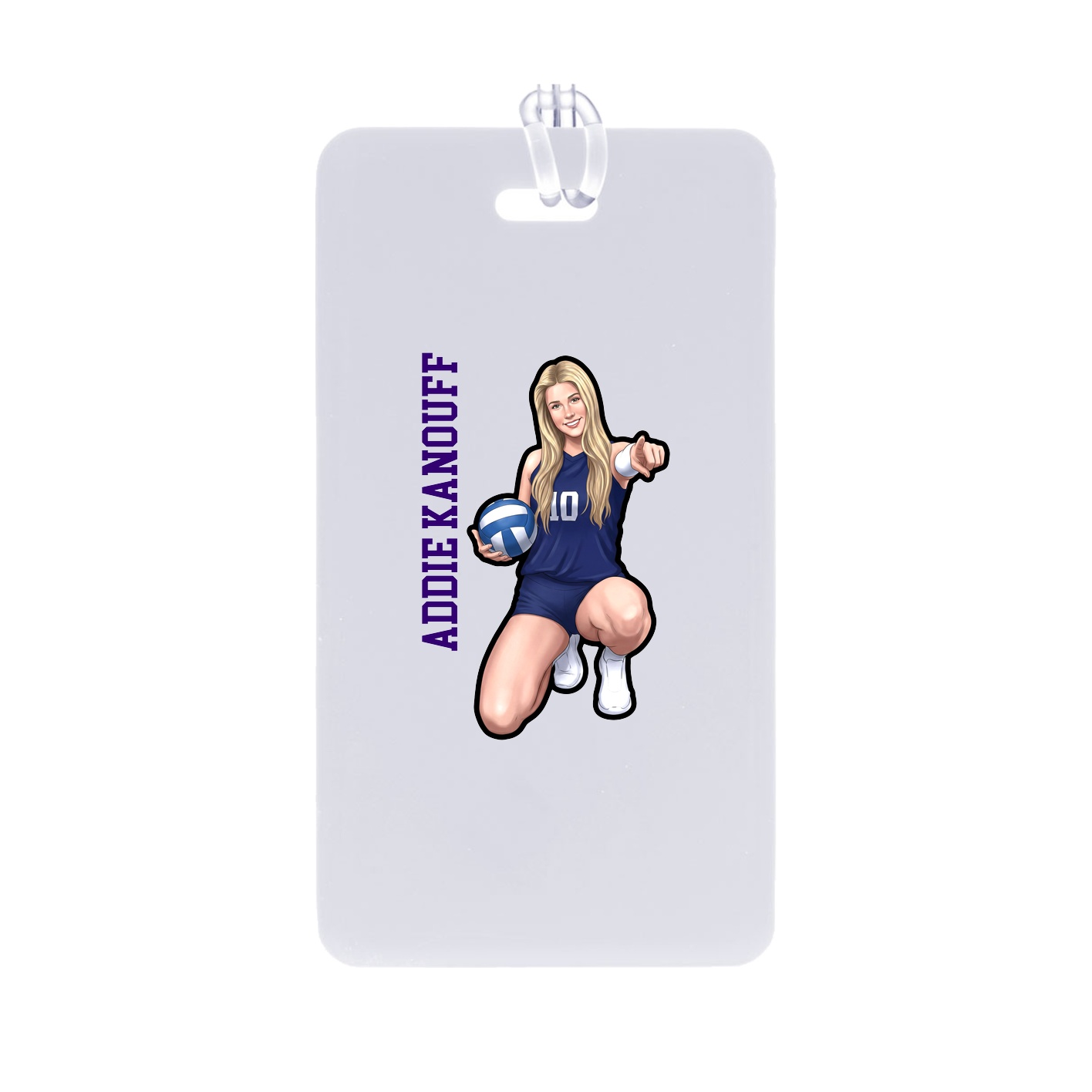 Bag Tag — Name Vertical in Classic