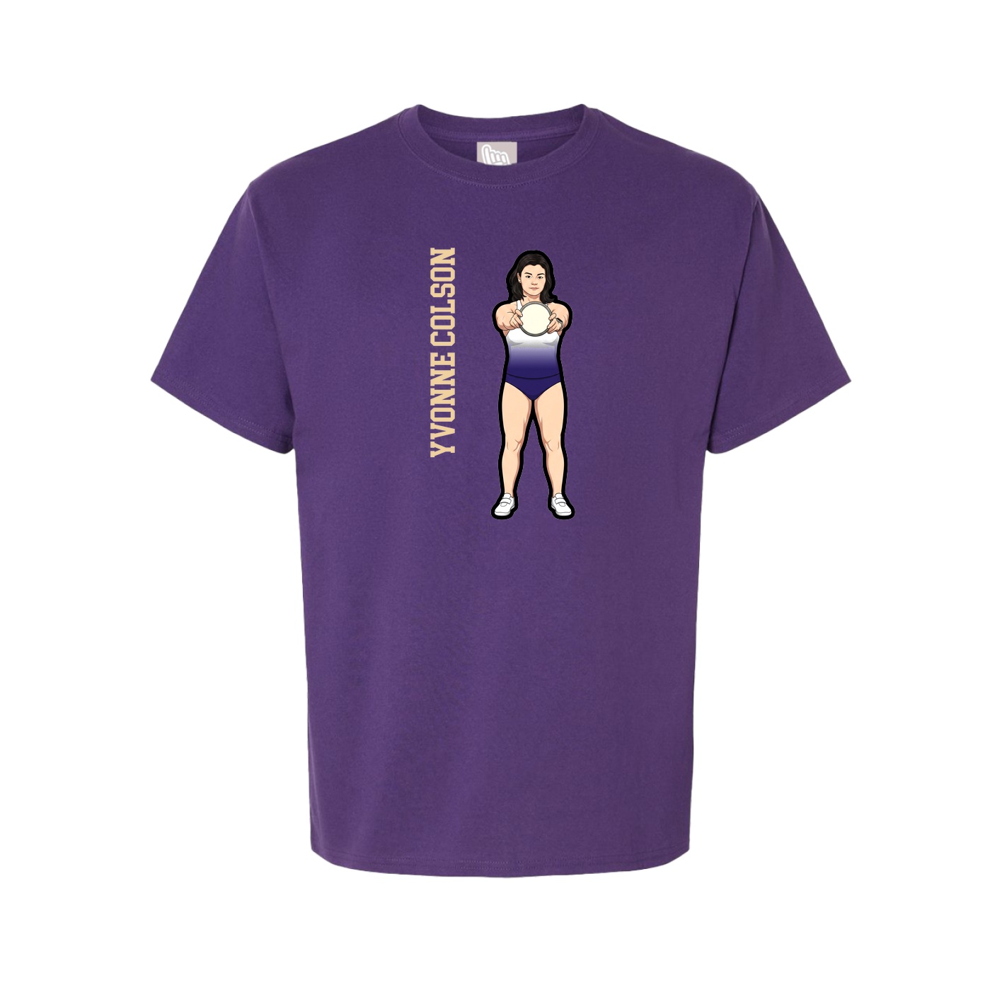 Tee — Name Vertical in Purple