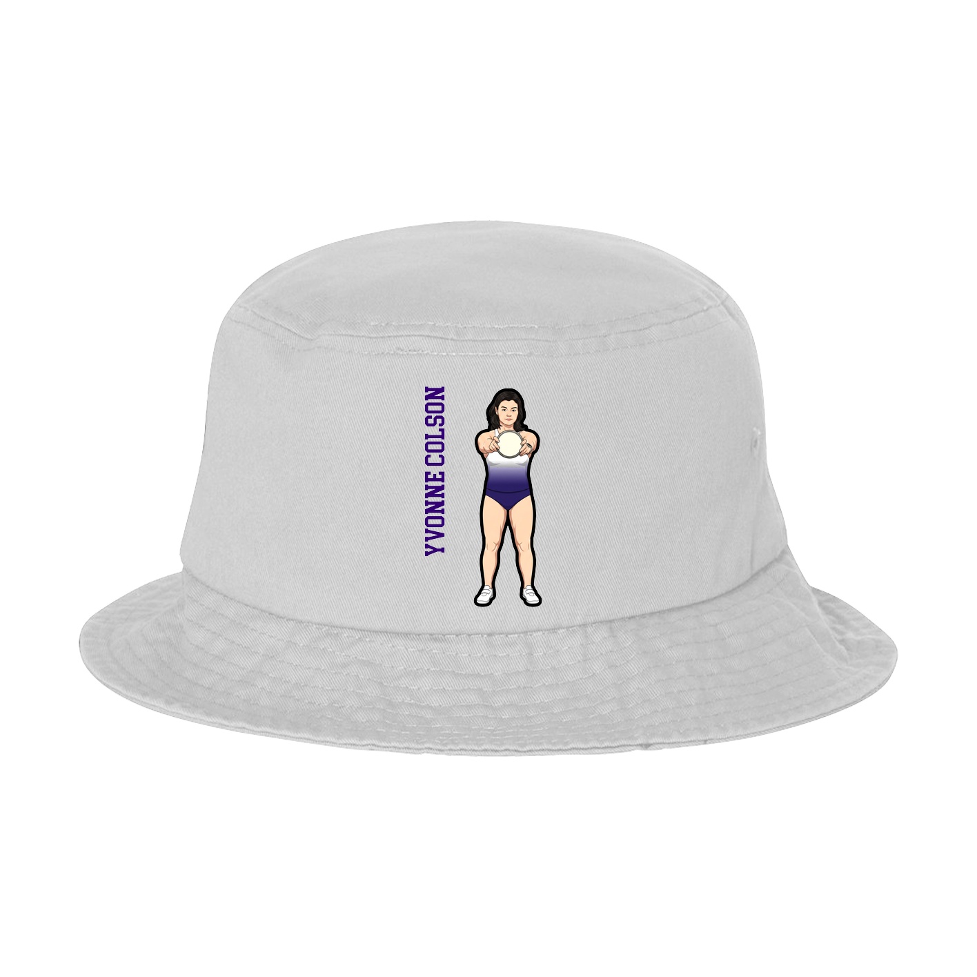 Bucket Cap — Name Vertical in White