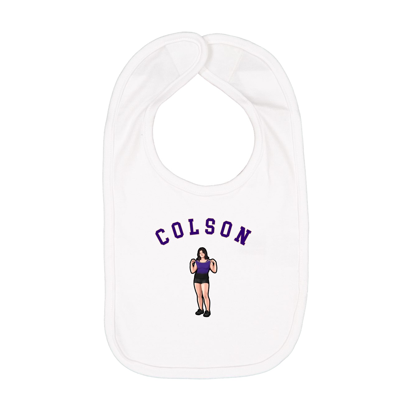 Infant Bib — Shirsey Arch in White