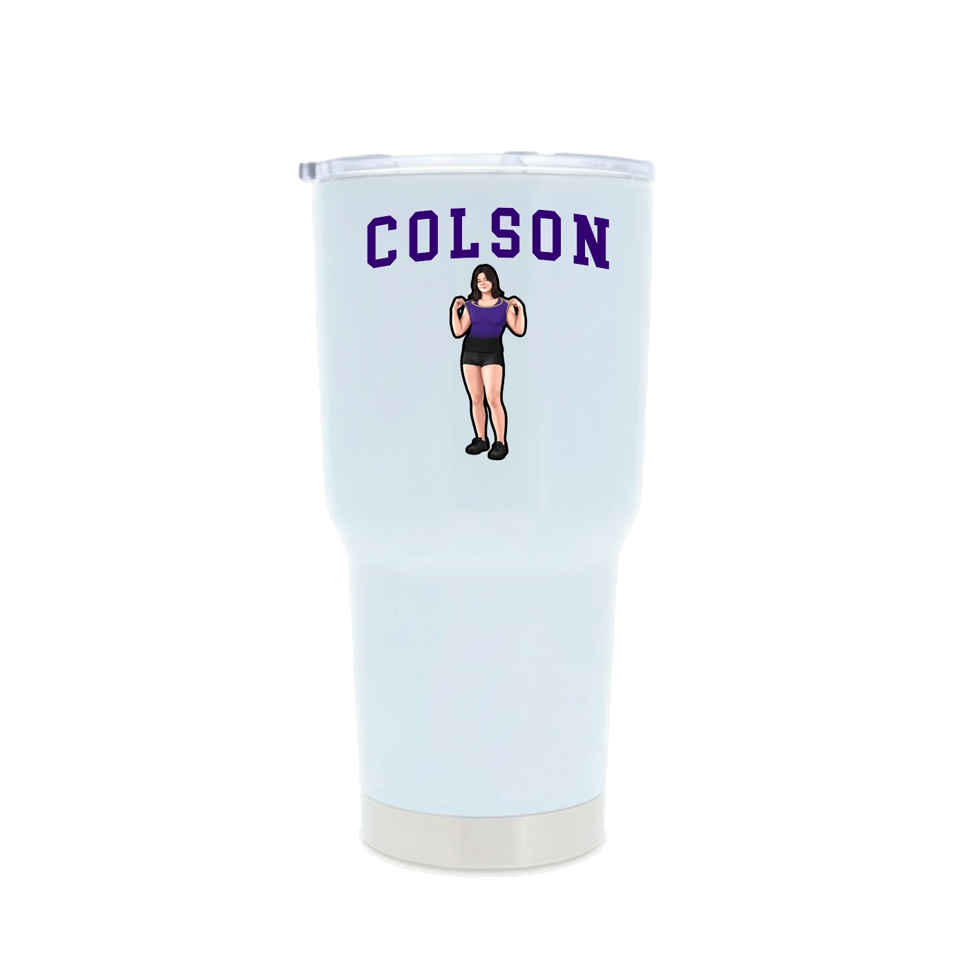 30oz Stainless Steel Tumbler — Shirsey in White