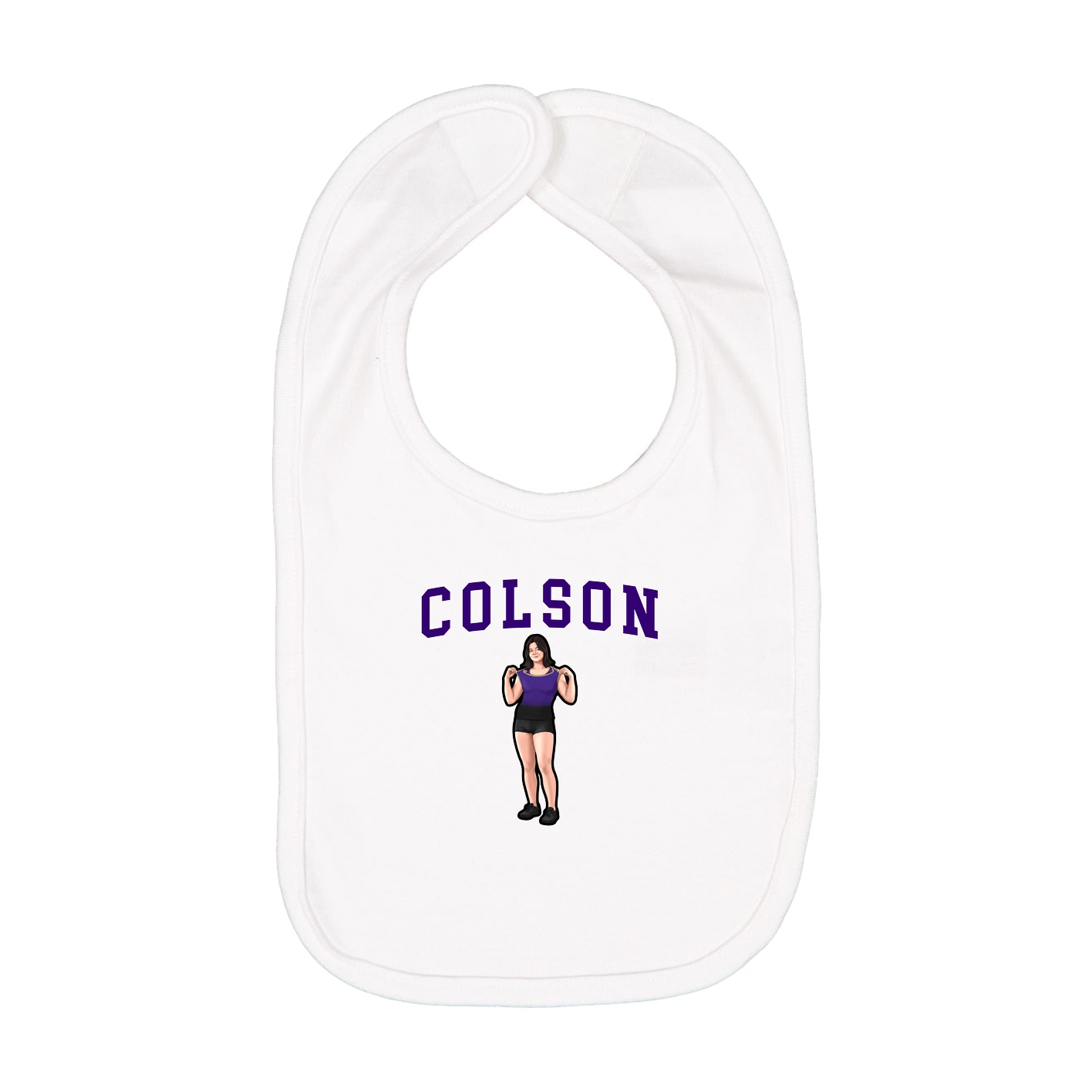 Infant Bib — Shirsey in White