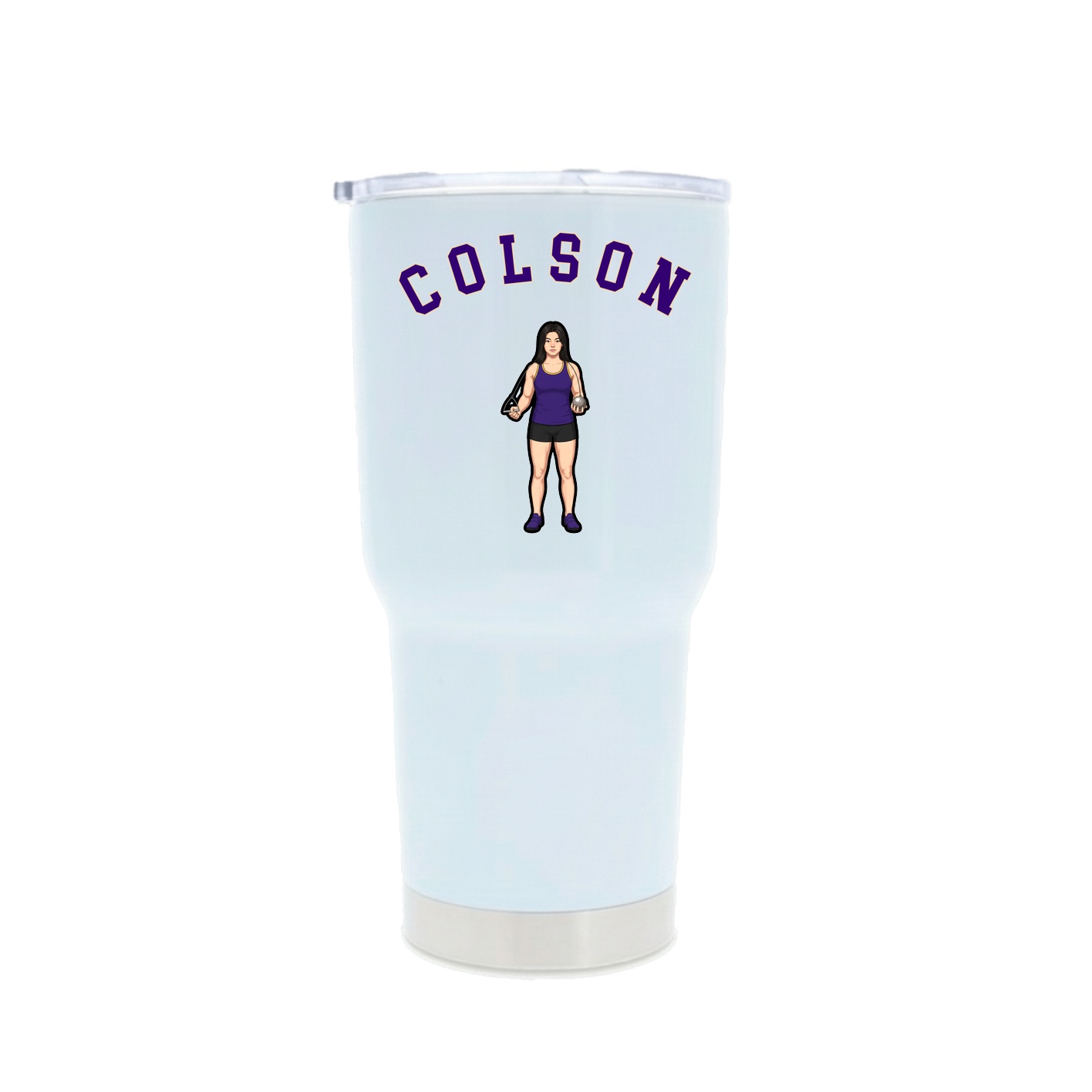 30oz Stainless Steel Tumbler — Shirsey Arch in White
