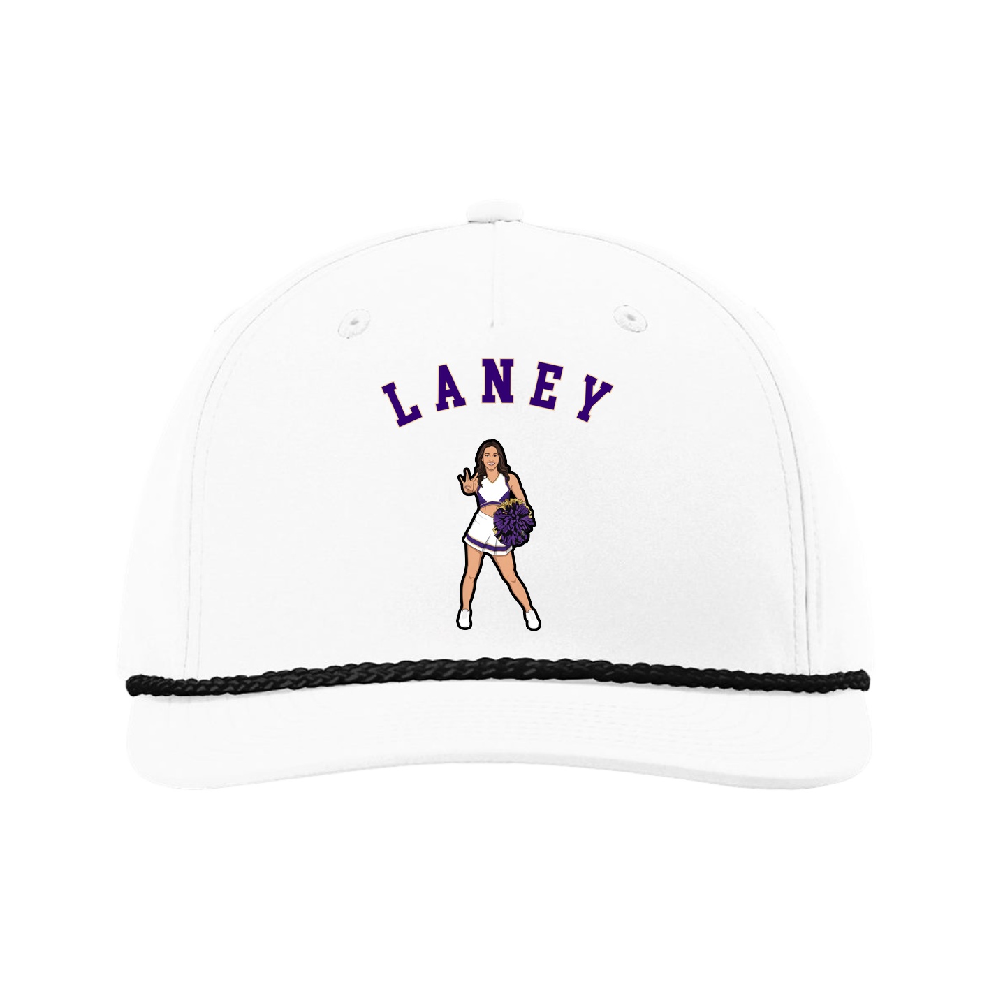 Five-Panel Classic Rope Cap — Shirsey Arch in White