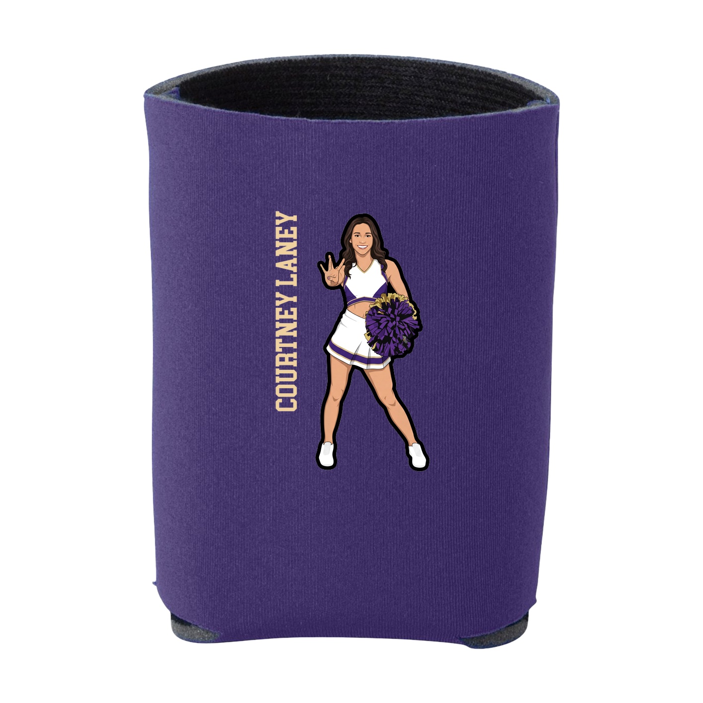 Can Holder — Name Vertical in Purple