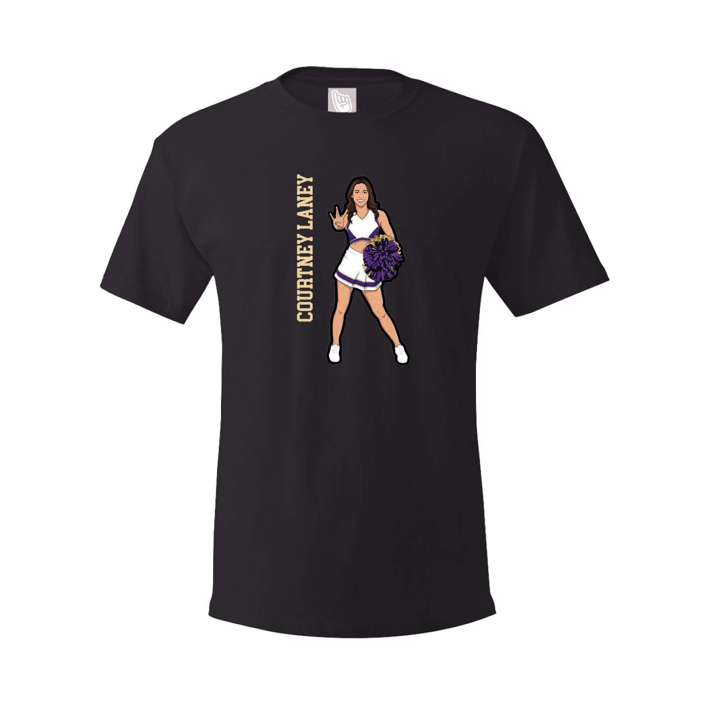 Youth Tee — Name Vertical in Black