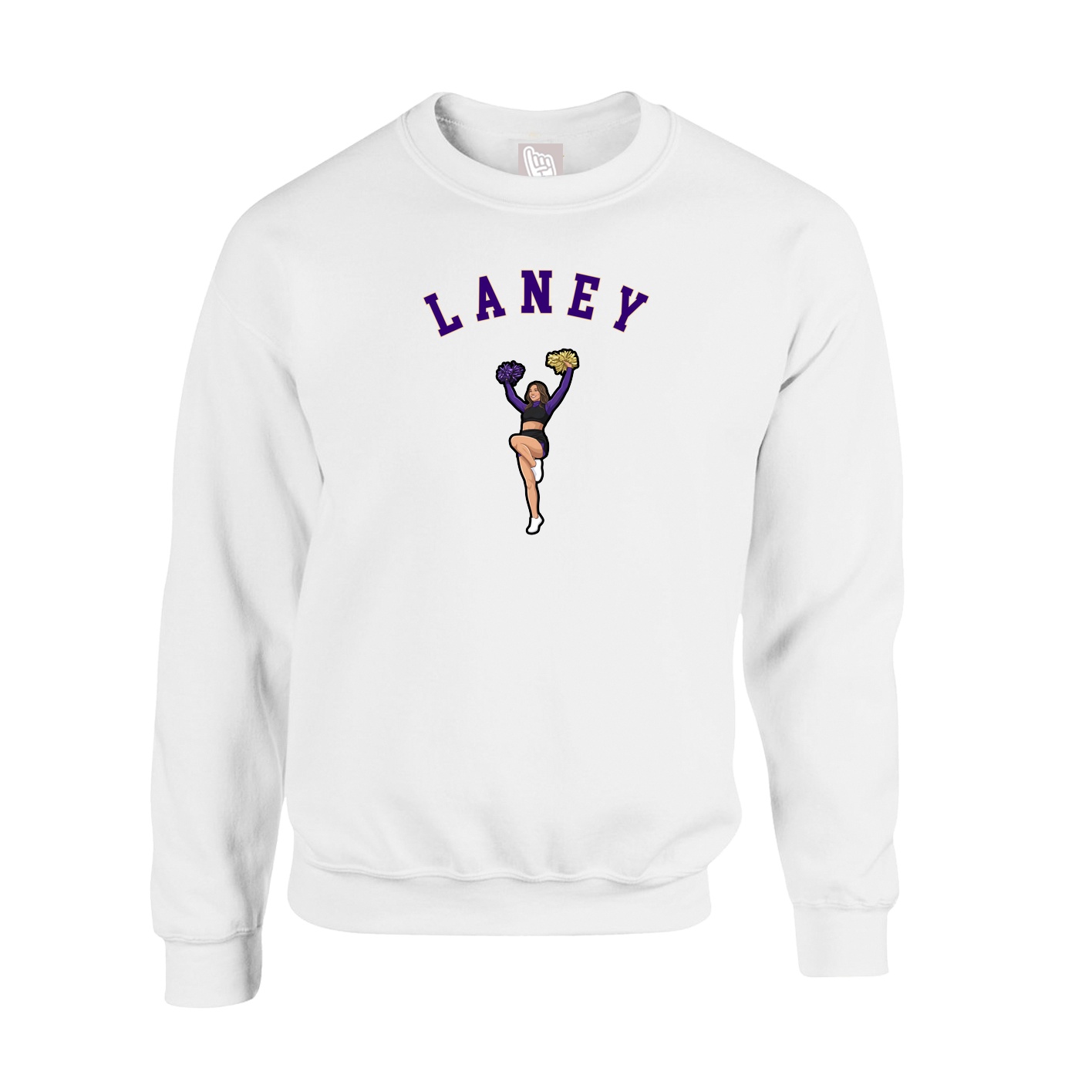 Fleece Crew — Shirsey Arch in White