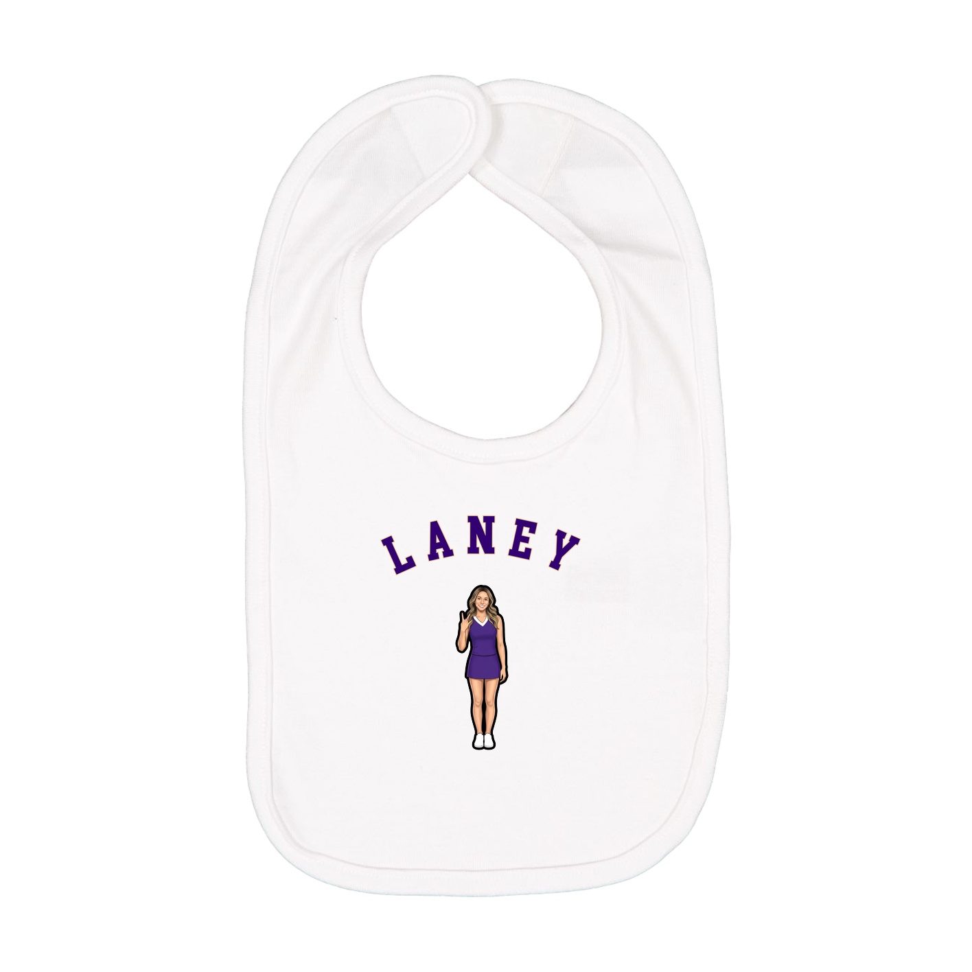 Infant Bib — Shirsey Arch in White