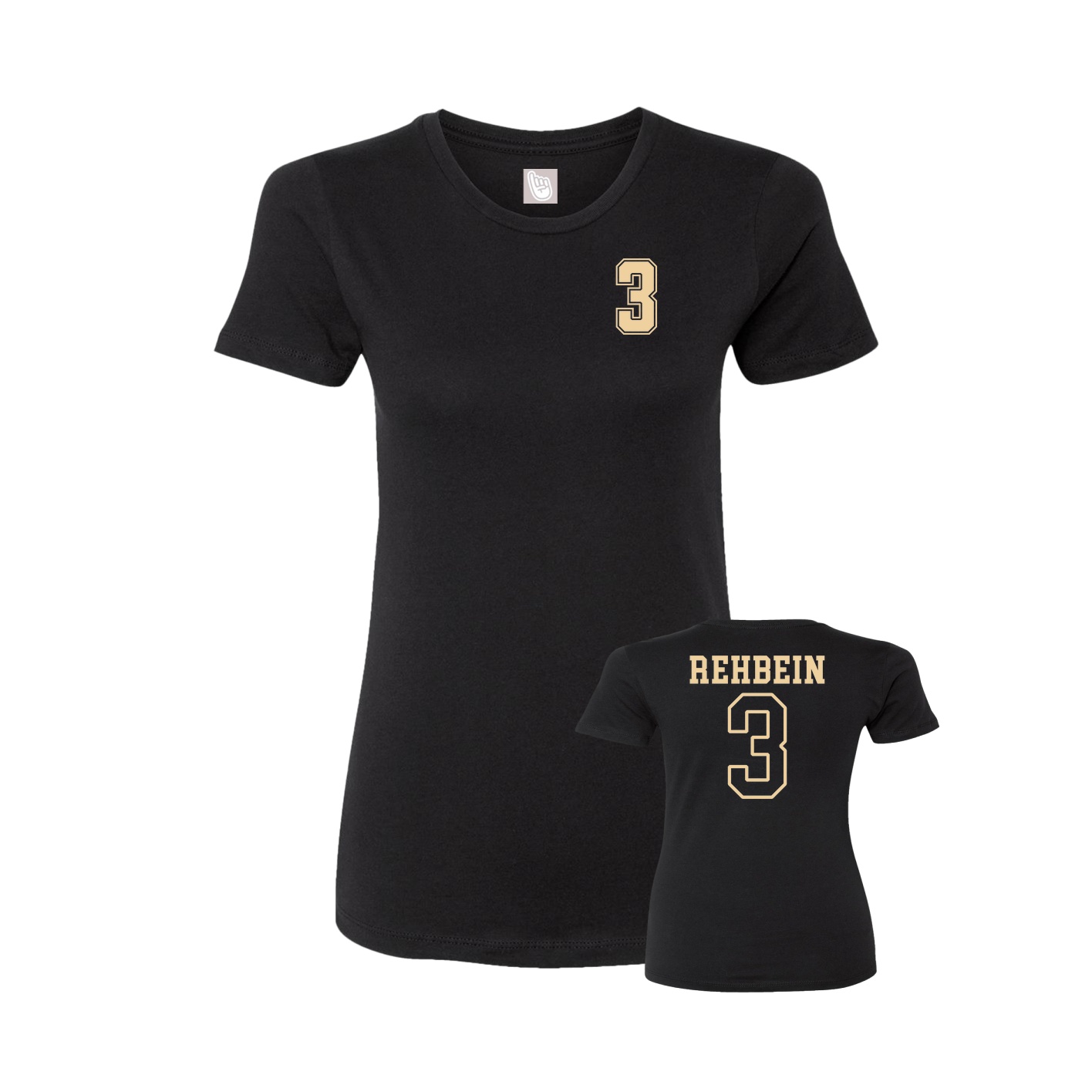 Fitted Women's Tee — Chest Back in Black