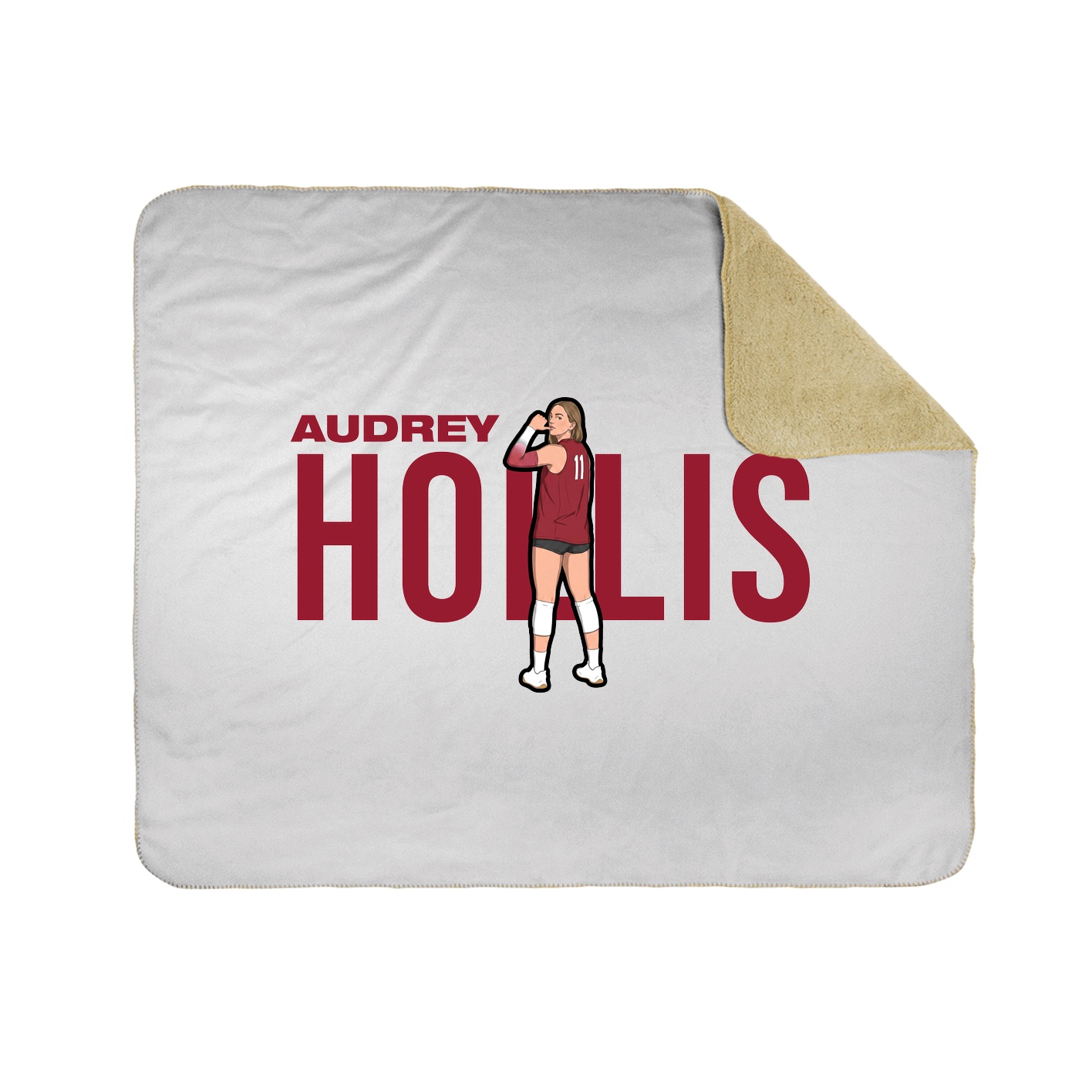 Throw Blanket — Player Name in White