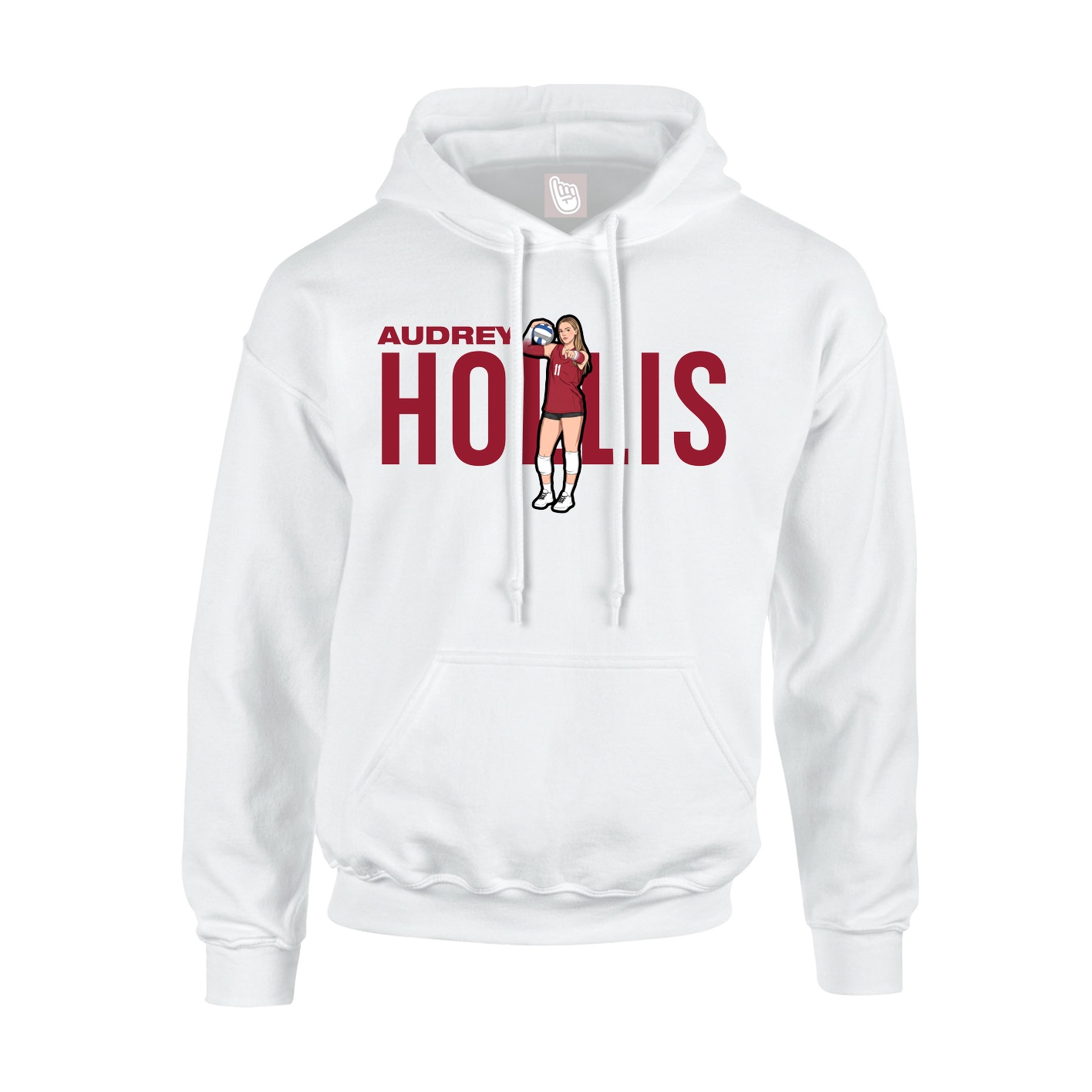 Youth Hoodie — Player Name in White