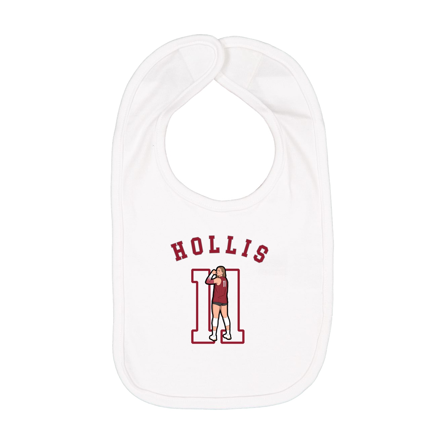 Infant Bib — Shirsey Arch in White
