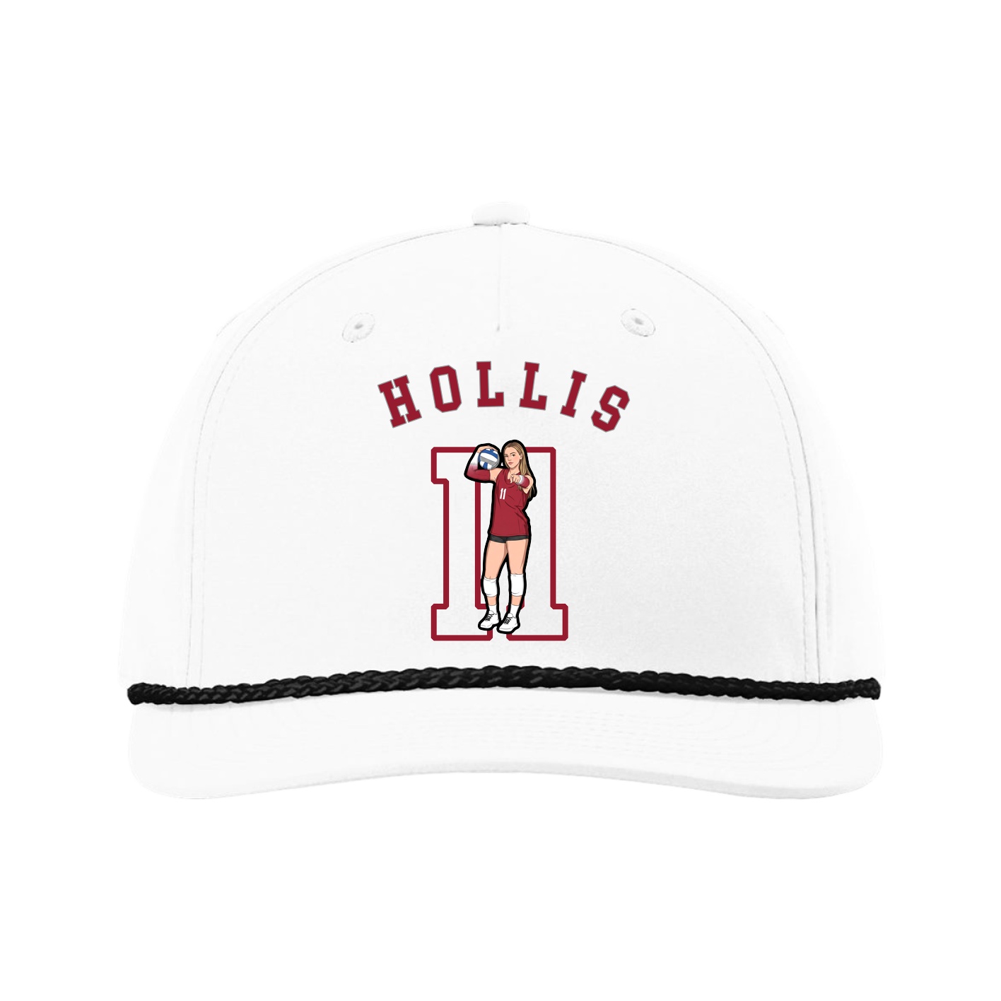 Five-Panel Classic Rope Cap — Shirsey Arch in White