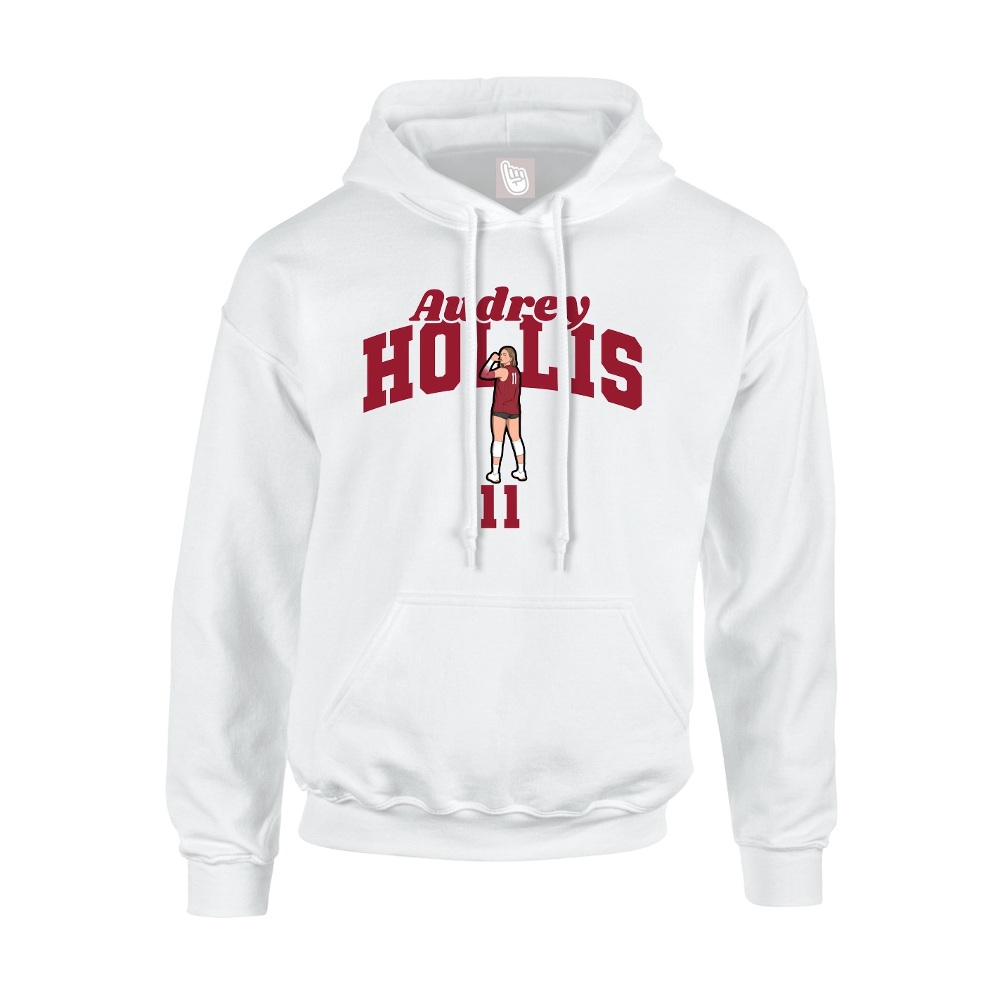 Hoodie — Signature Arch in White