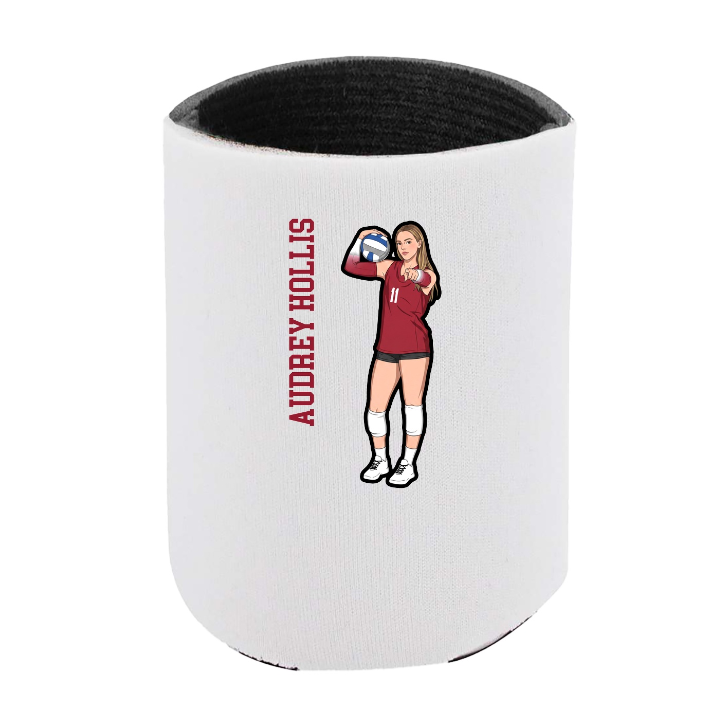 Can Holder — Name Vertical in White