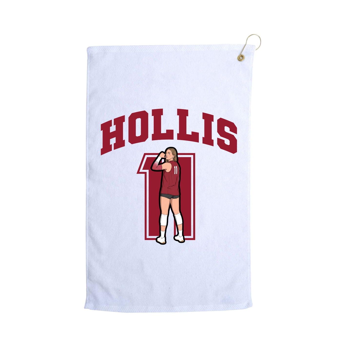 Golf Towel — Number in White