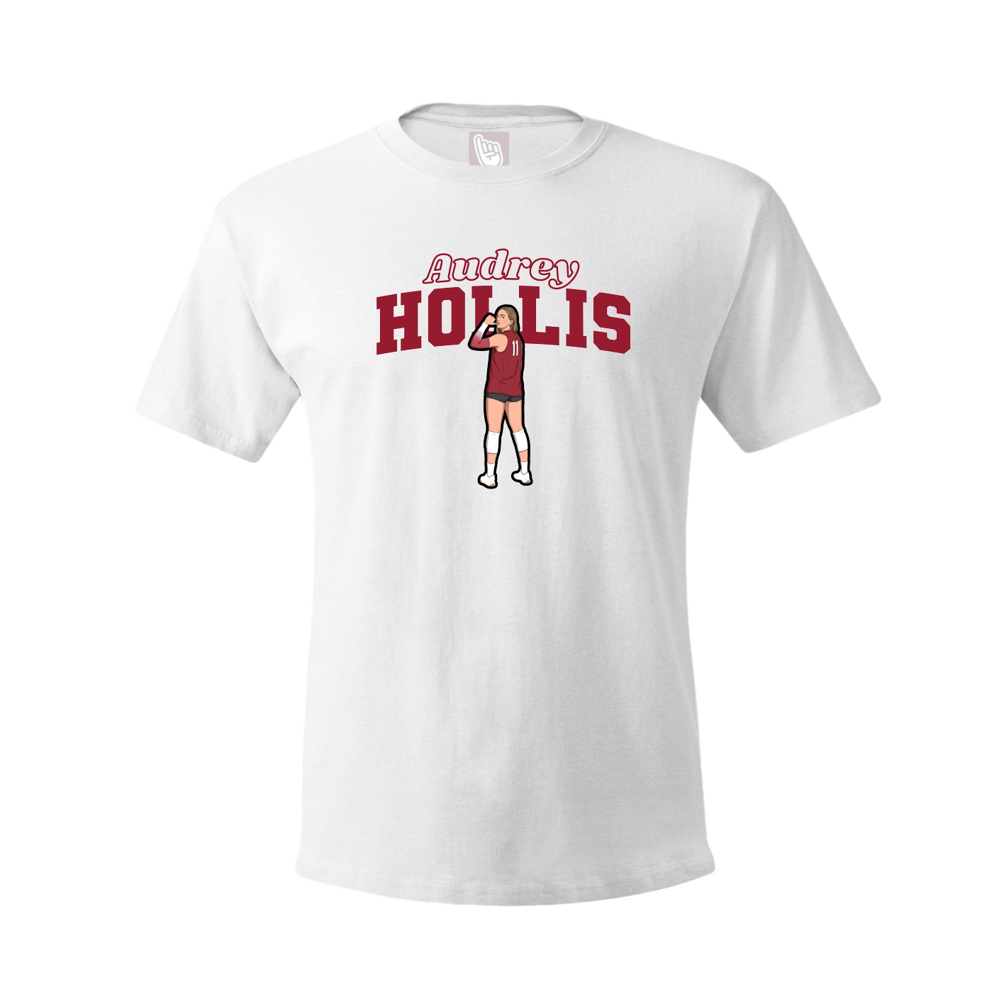 Youth Tee — Name Arch in White