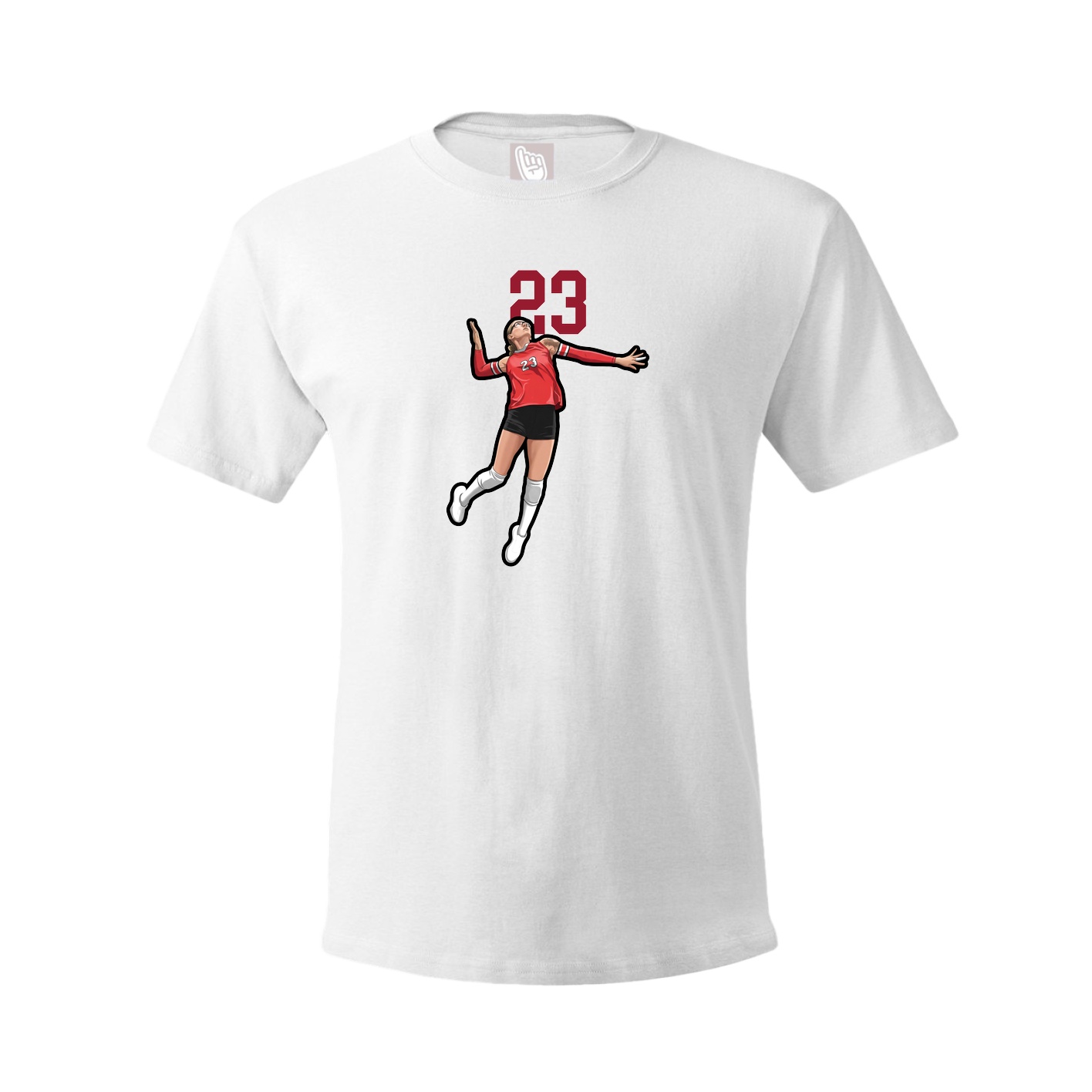 Youth Tee — Number Top in White