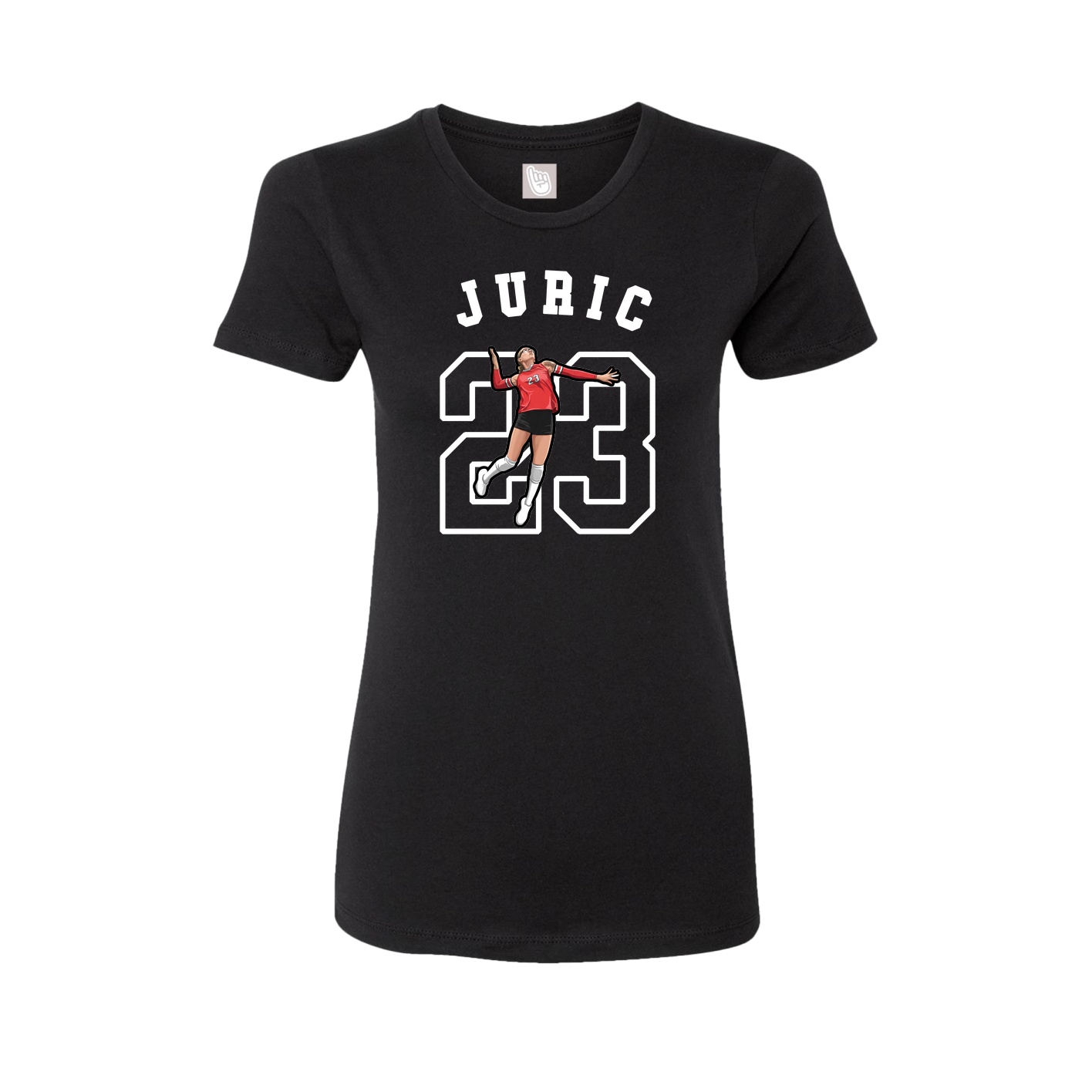 Fitted Women's Tee — Shirsey Arch in Black