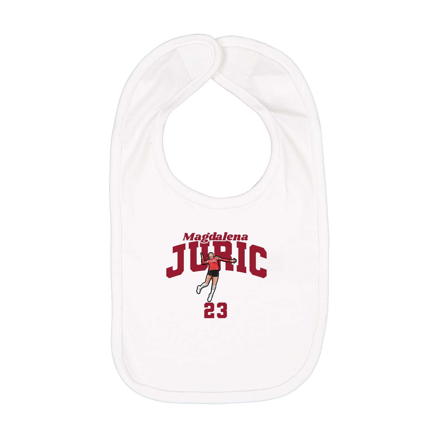 Infant Bib — Signature Arch in White