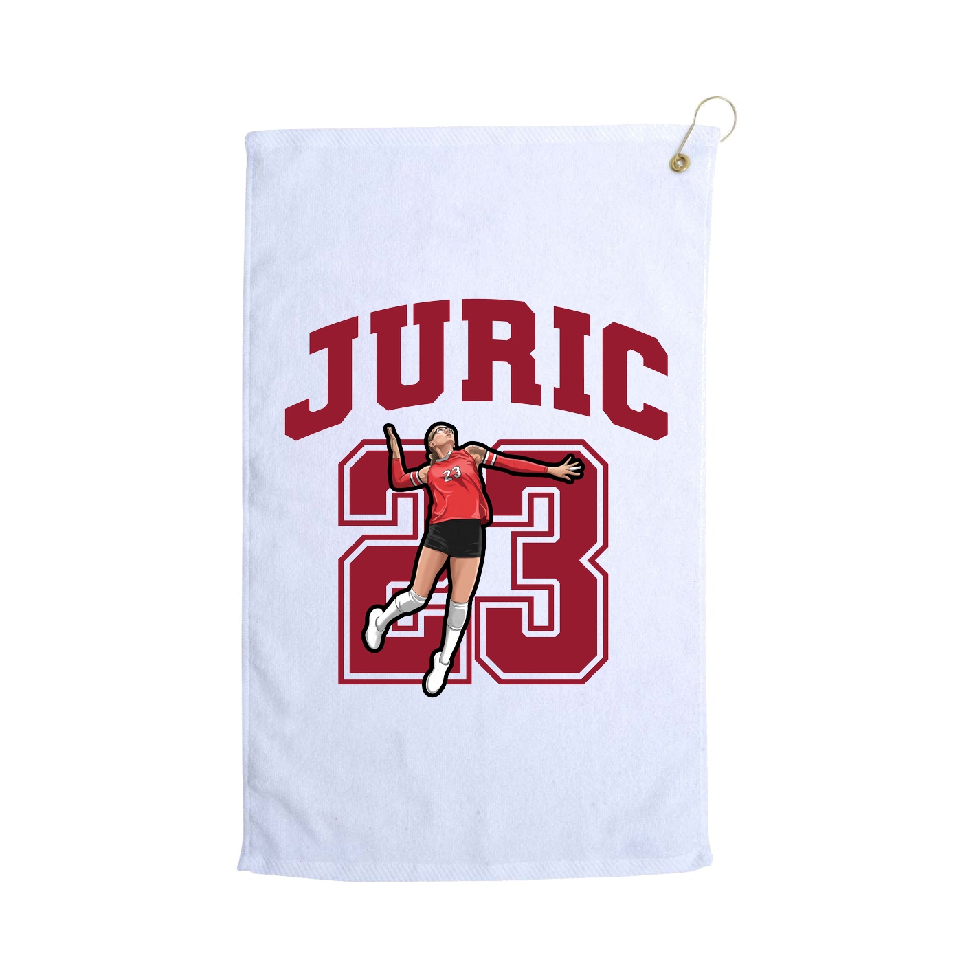Golf Towel — Number in White