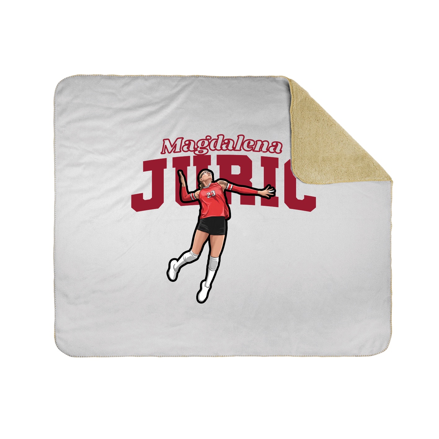 Throw Blanket — Name Arch in White