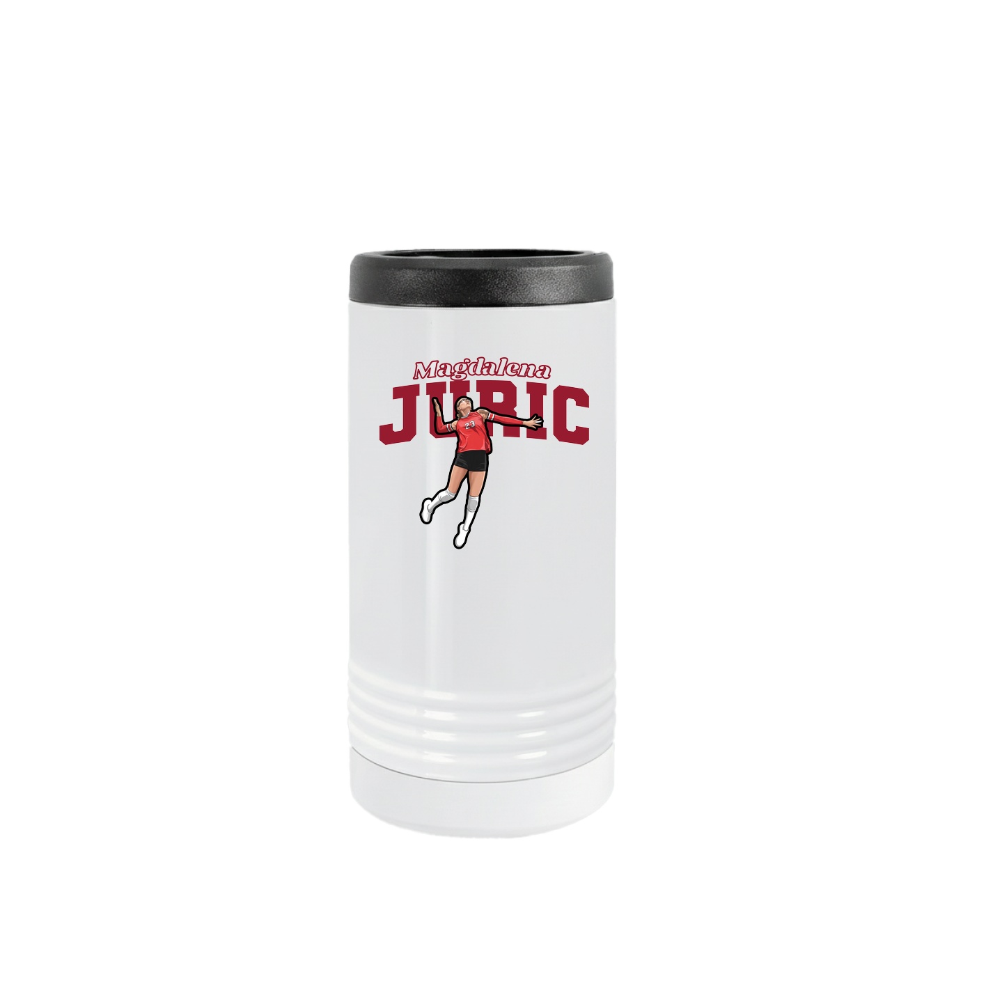 Slim Beverage Holder — Name Arch in White