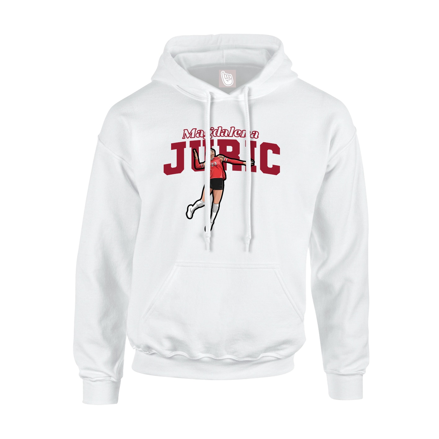 Hoodie — Name Arch in White