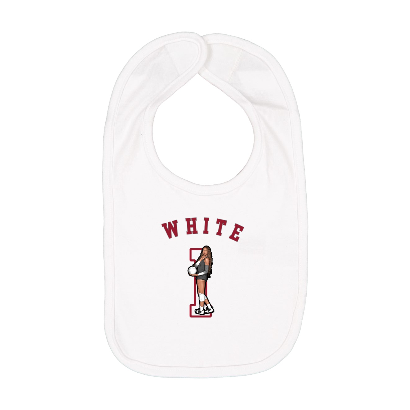 Infant Bib — Shirsey Arch in White