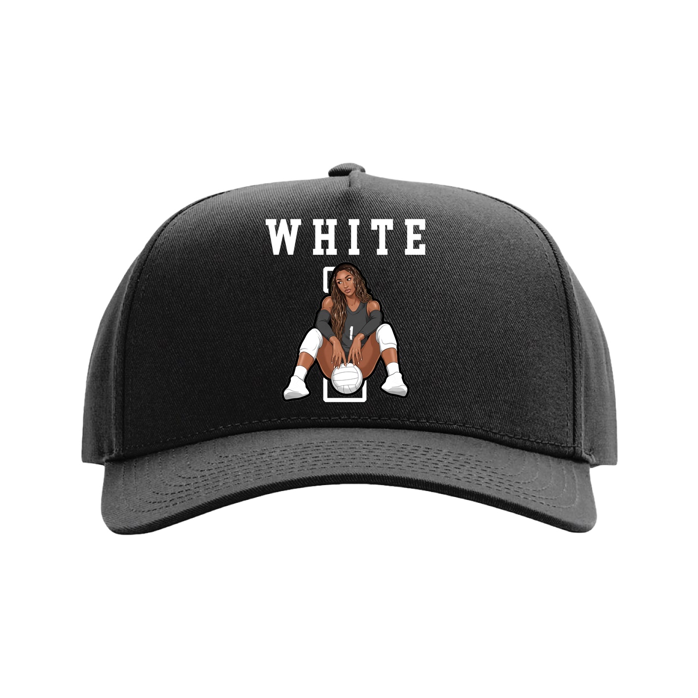 Full Fabric Five-Panel Champ Cap — Shirsey in Black