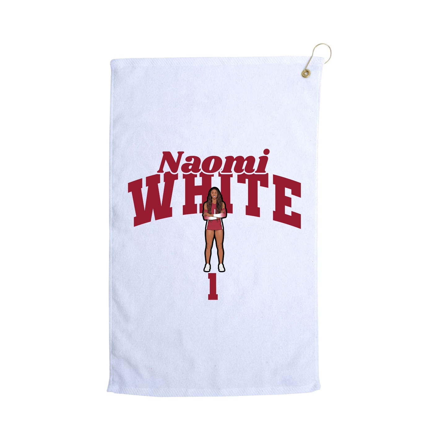 Golf Towel — Signature Arch in White